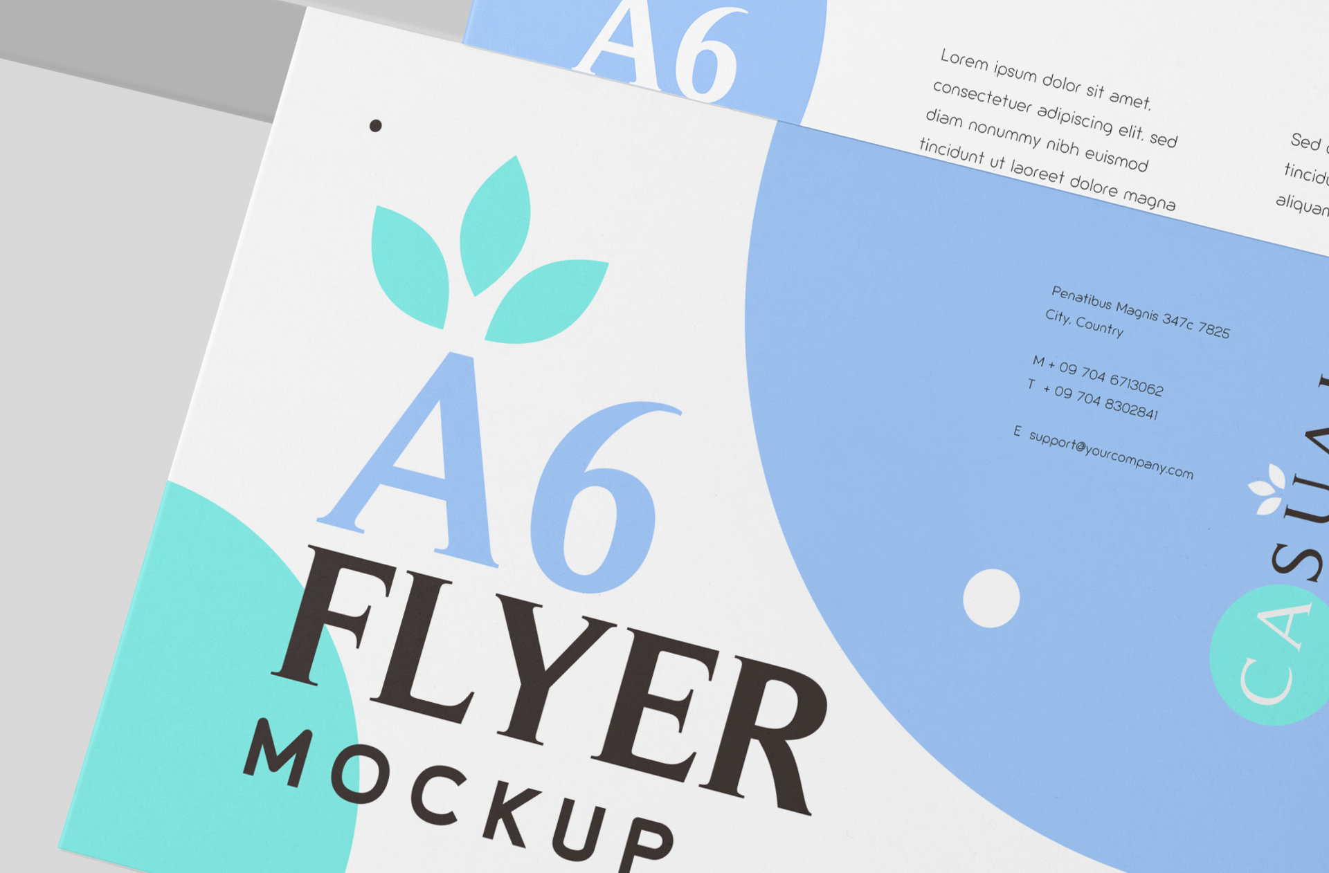 A6 flyer mockup