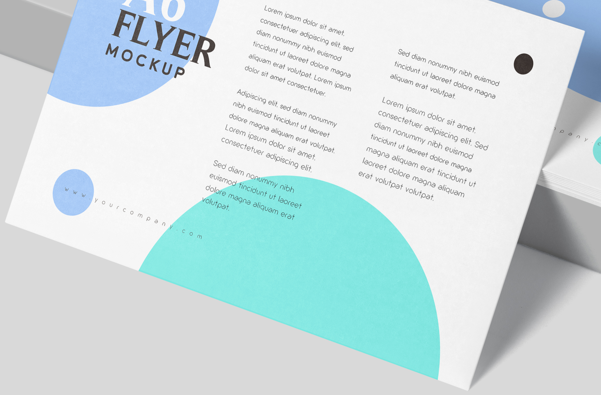 A6 flyer mockup