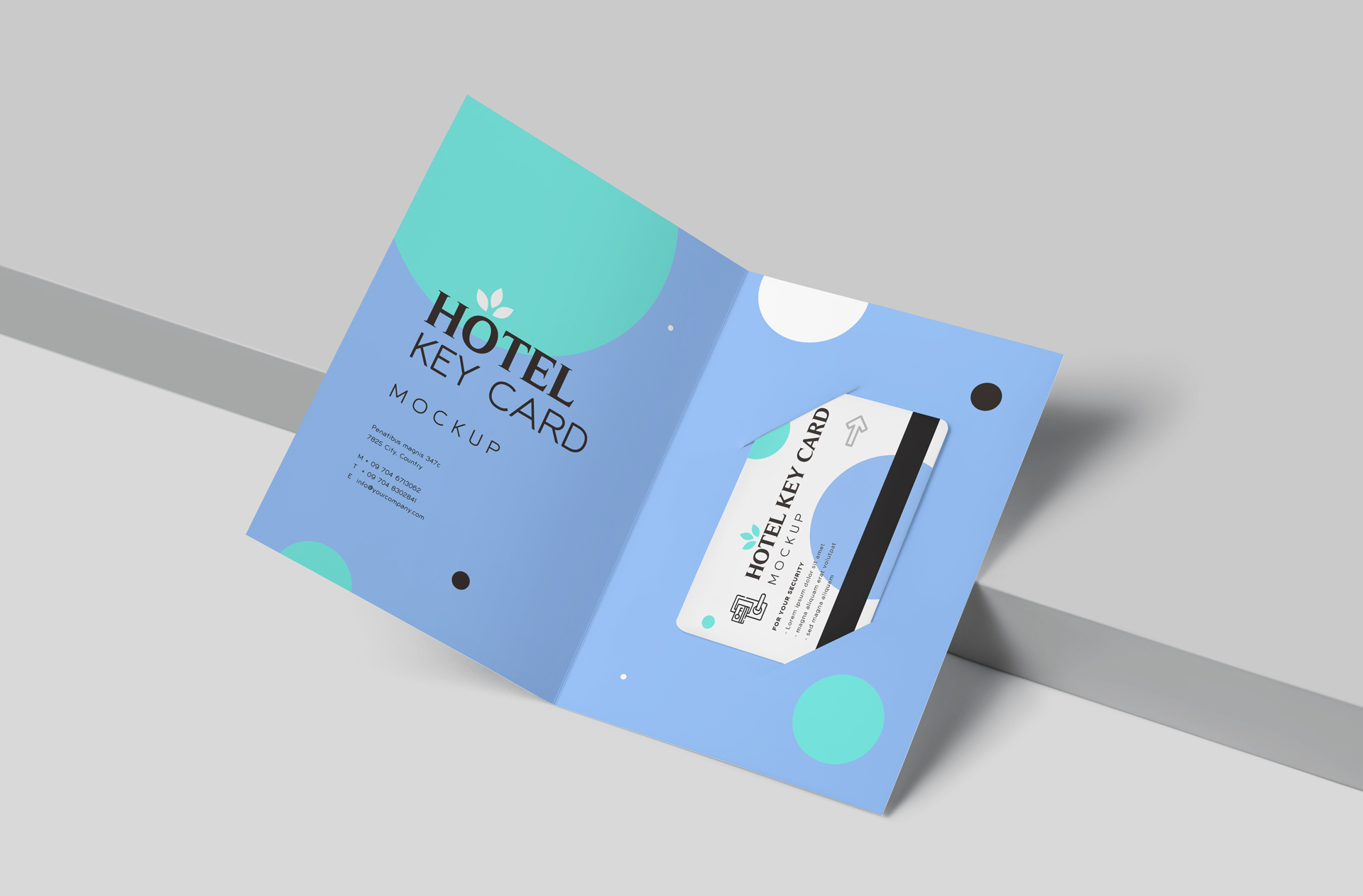 Hotel Key Card Mockup – Elegant PSD Template