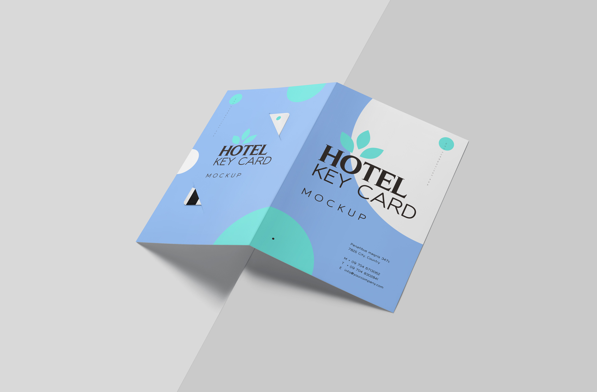 Open Hotel Key Card Mockup – Realistic Presentation
