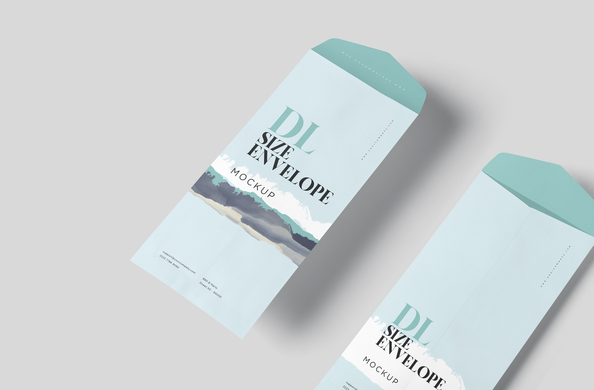 Open DL Envelope Mockup – Elegant Presentation