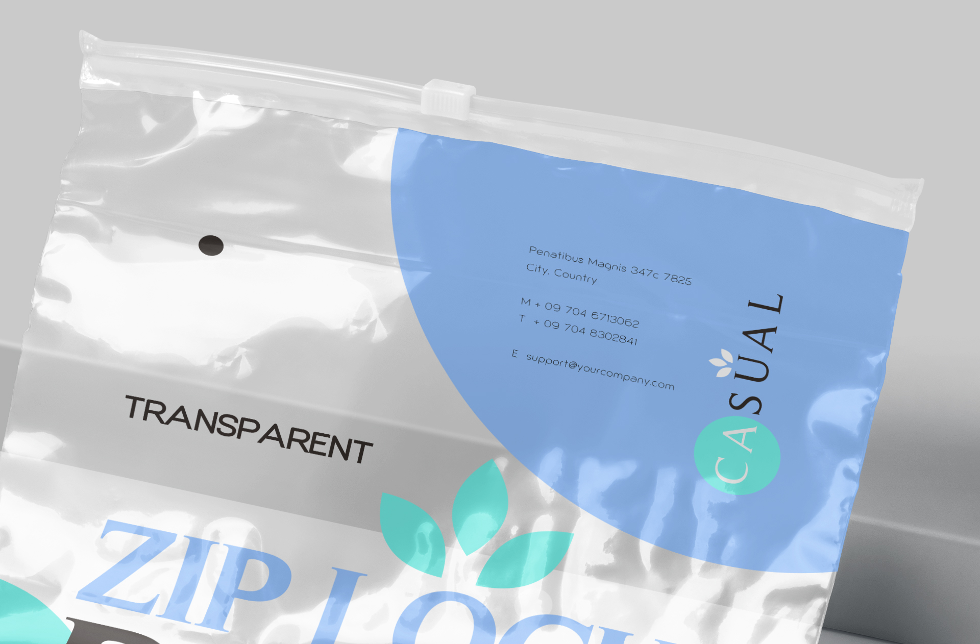airtight plastic bag PSD