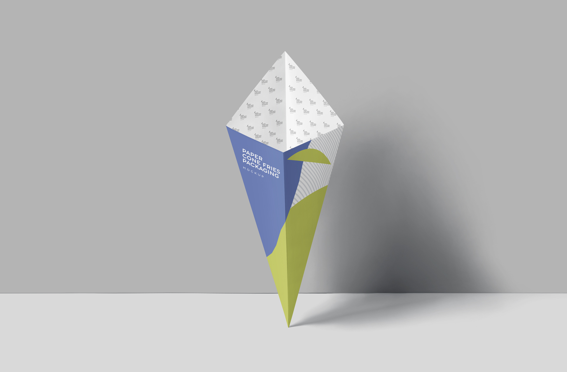 Standing Paper Cone Fries Mockup – Stylish Food Design
