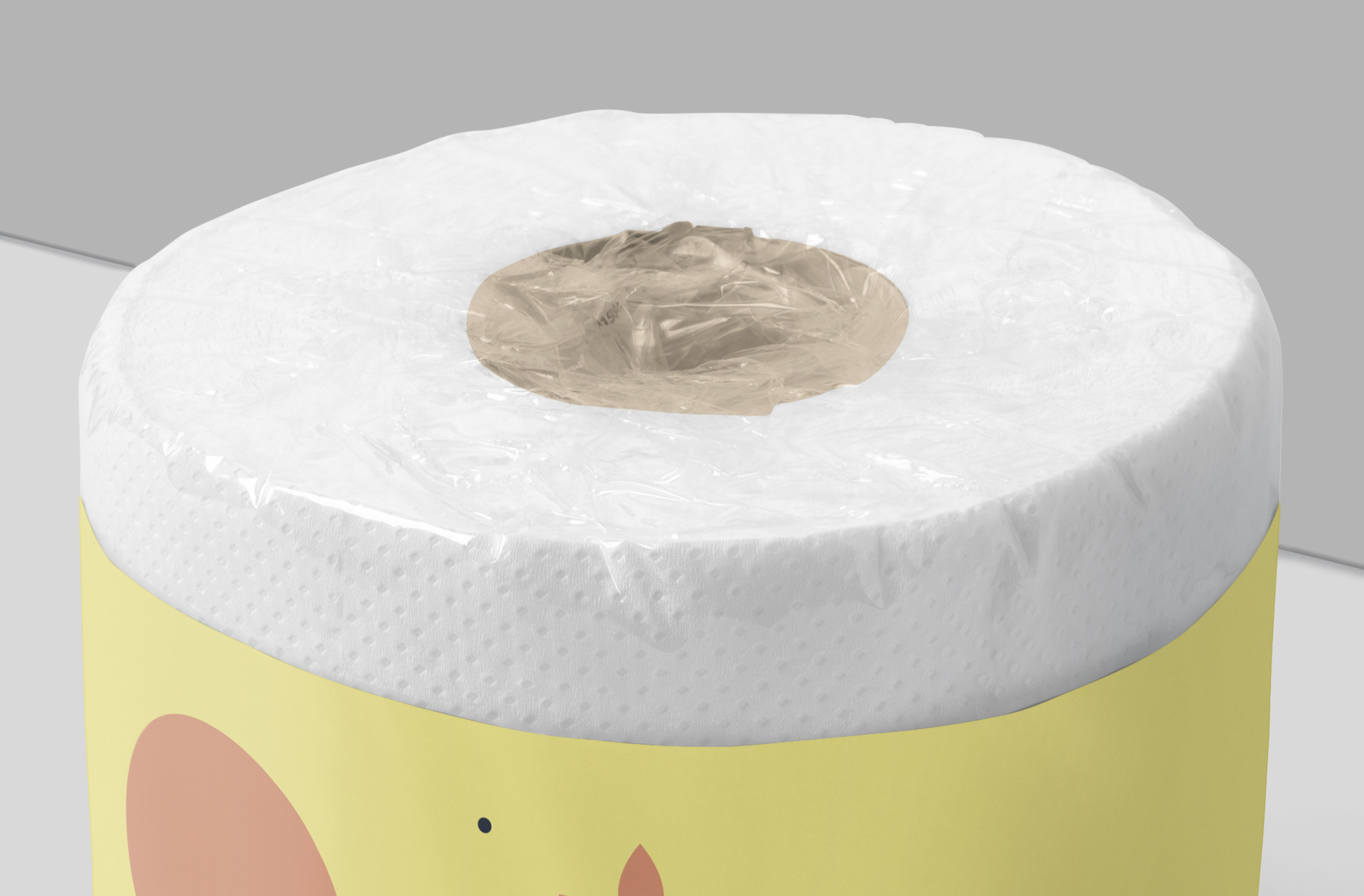 angled hygiene product mock-up