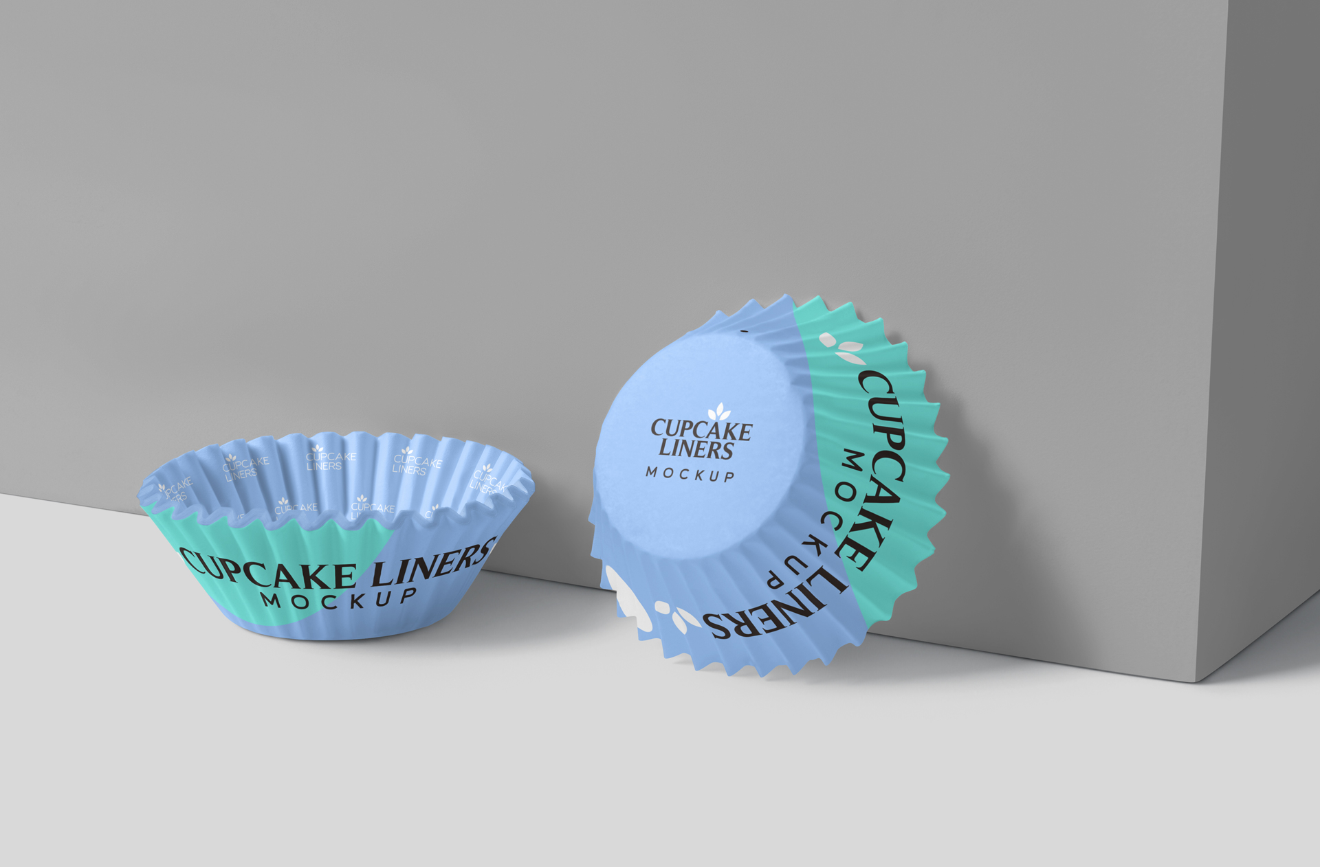 Realistic Cupcake Liners Mockup PSD