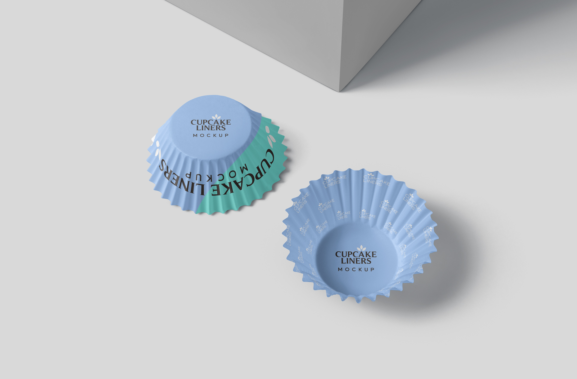 Top View Cupcake Liners Mockup PSD