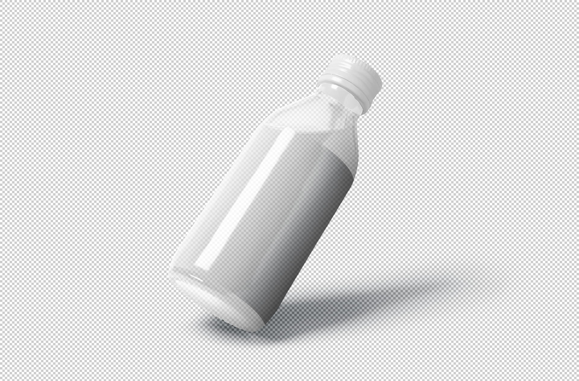 amber glass bottle mockup