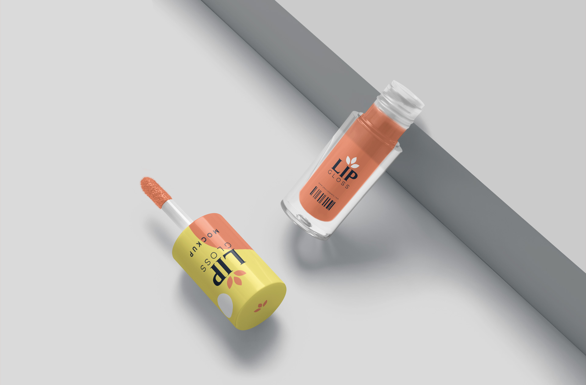 Realistic Lip Gloss Mockup with Applicator