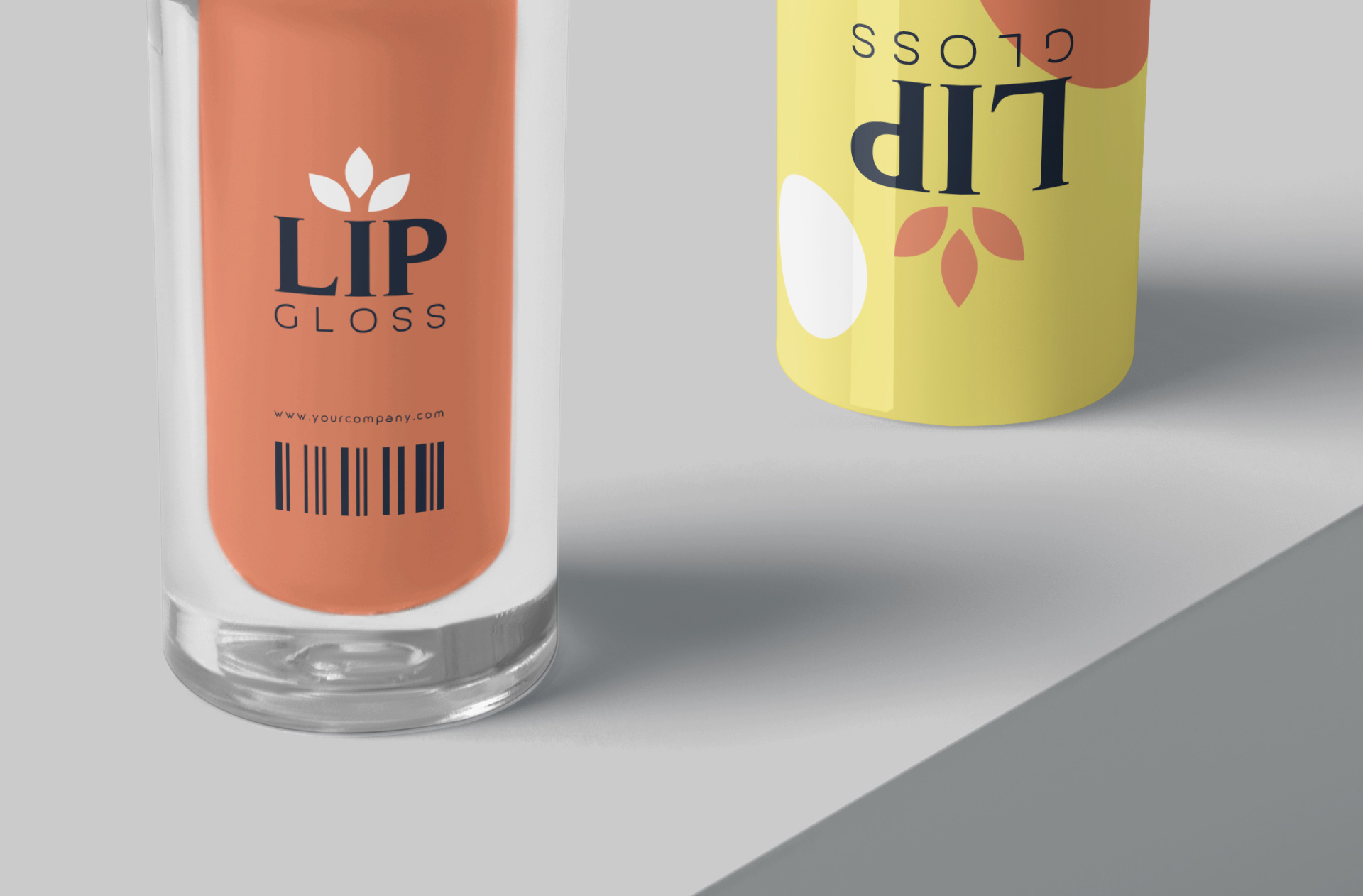 beauty product label mock-up