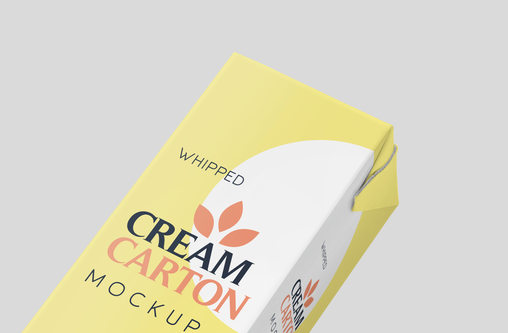 cream carton mockup