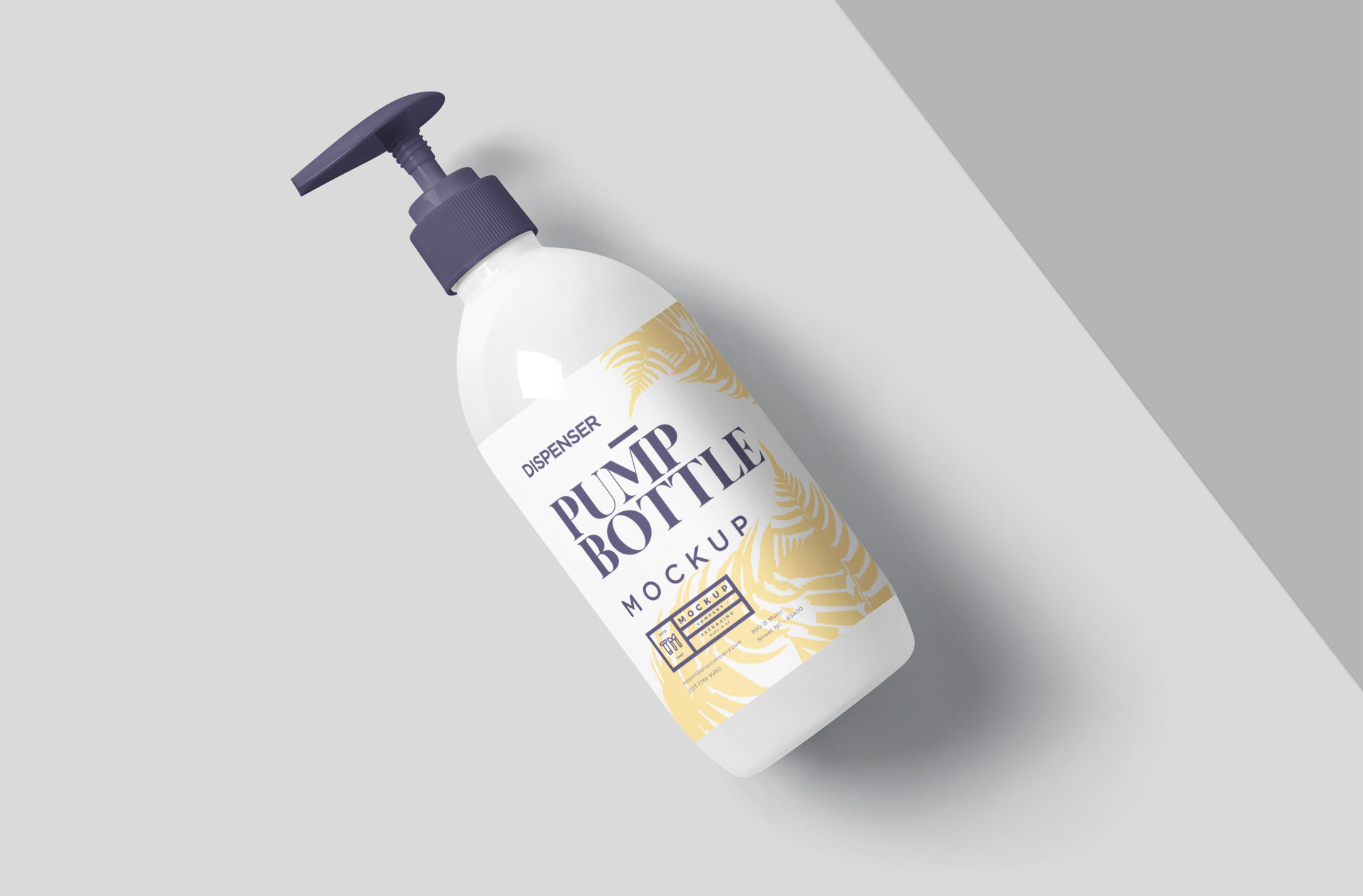 Standing Pump Bottle Mockup Design
