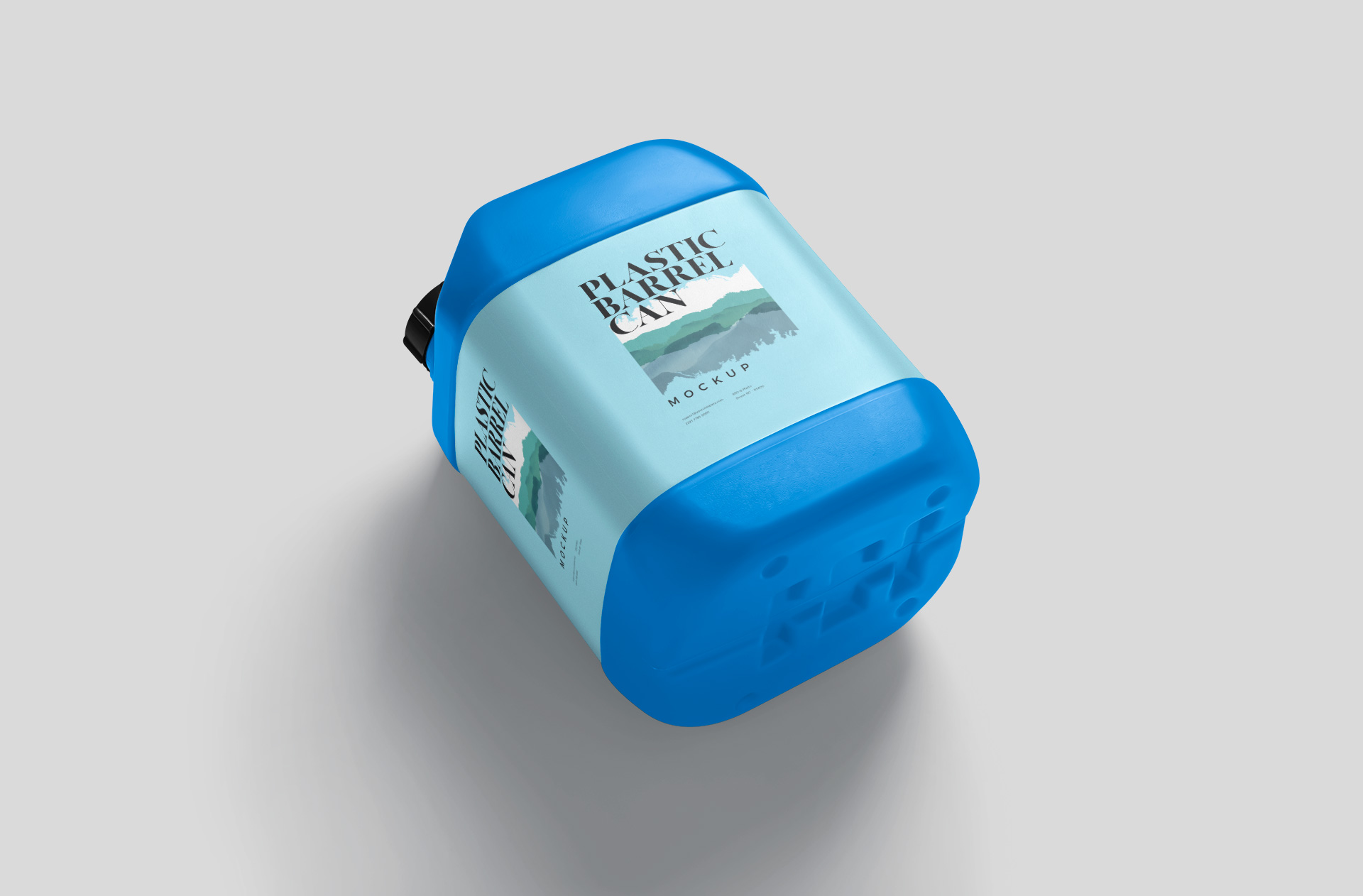 Top View Plastic Barrel Can Mockup