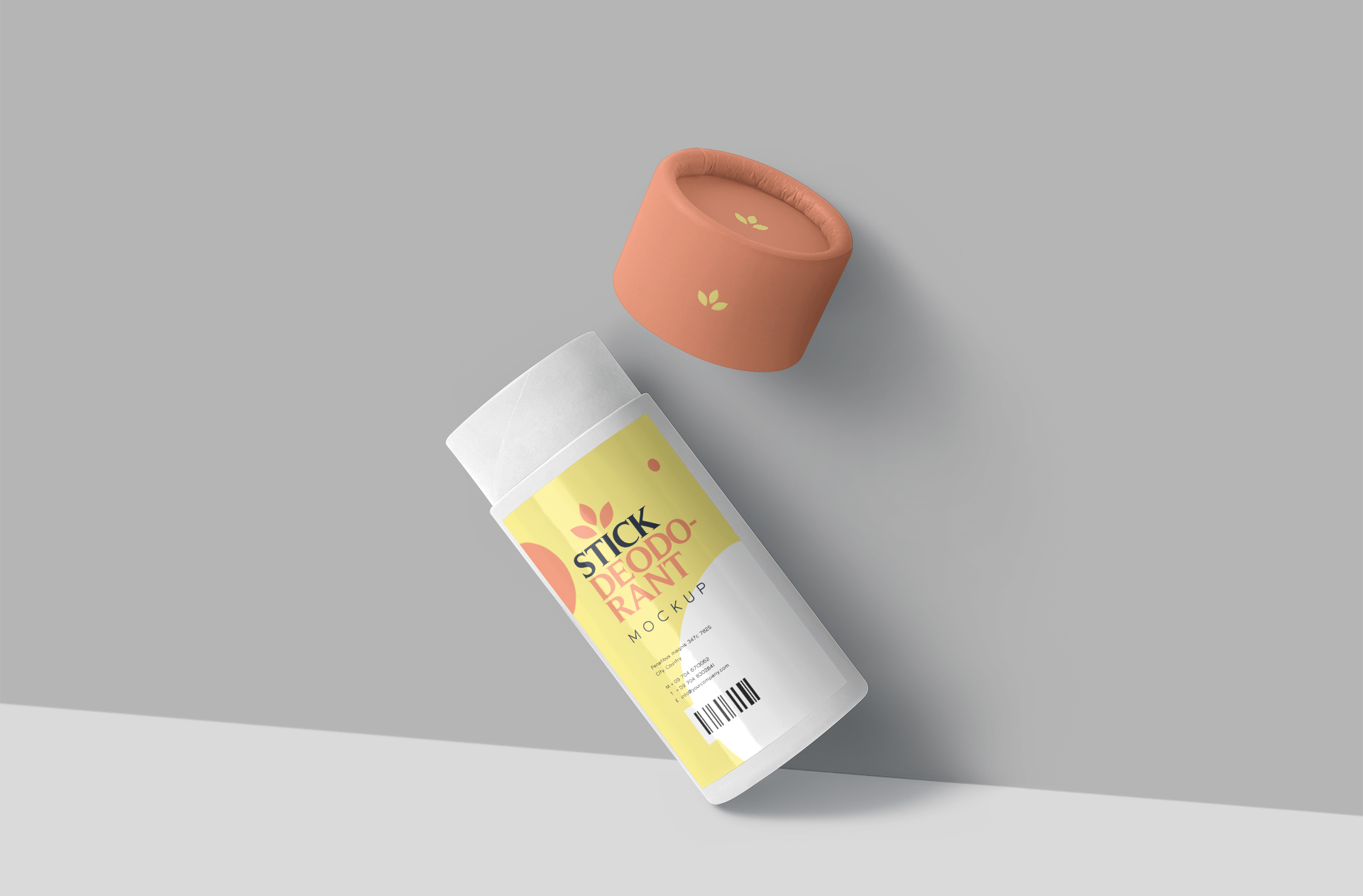 Realistic Stick Deodorant Mockup – Floating Display