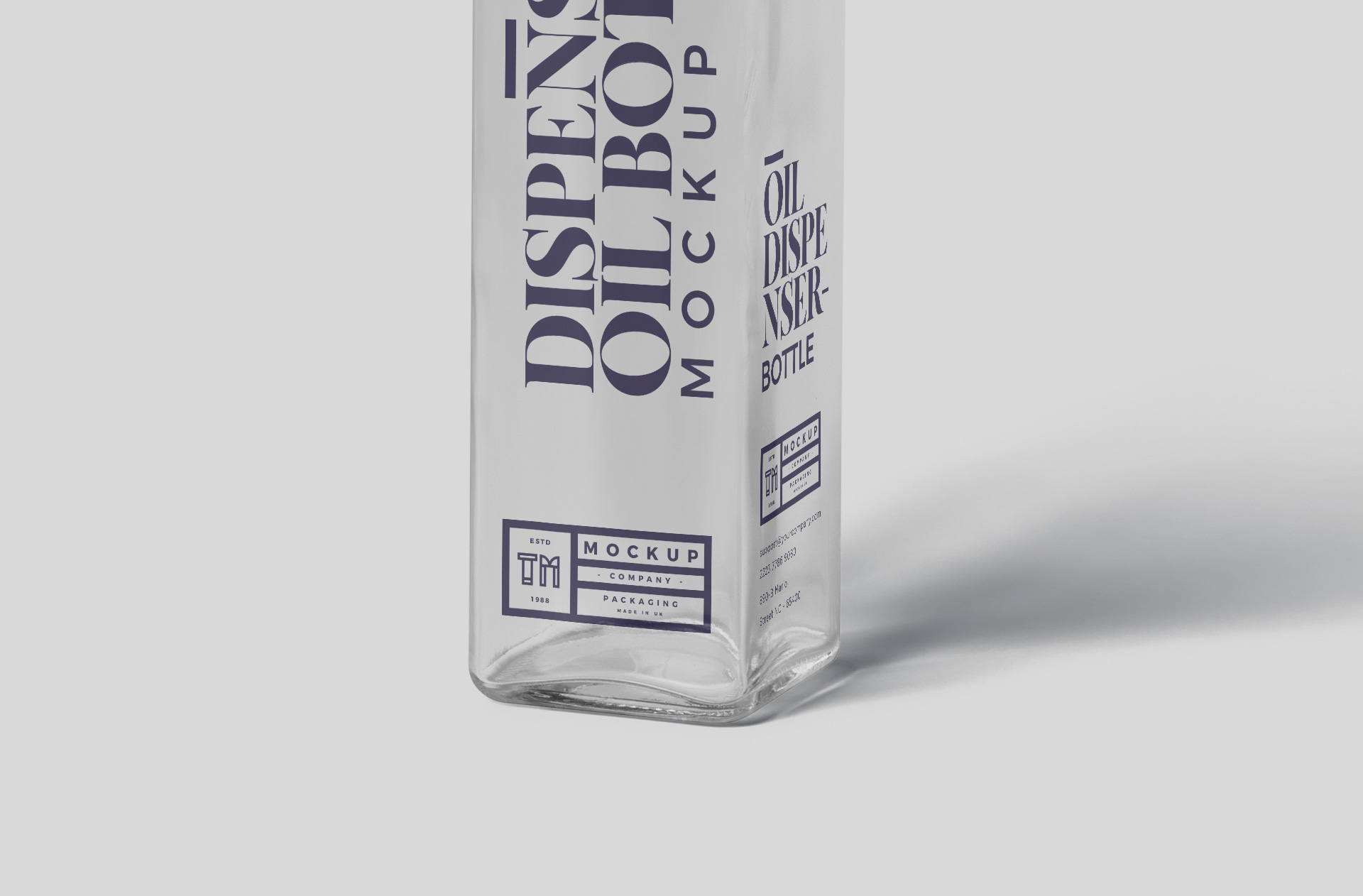 dispenser oil bottle mock-up