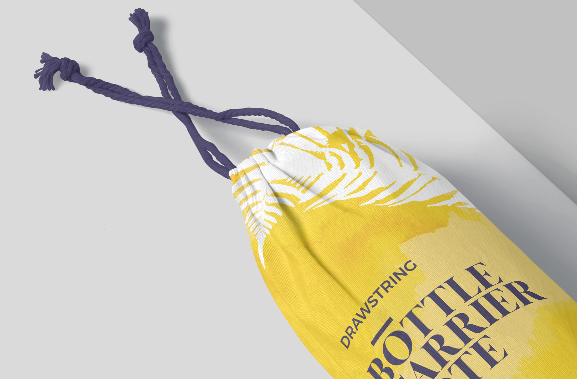 bottle tote bag mock-up