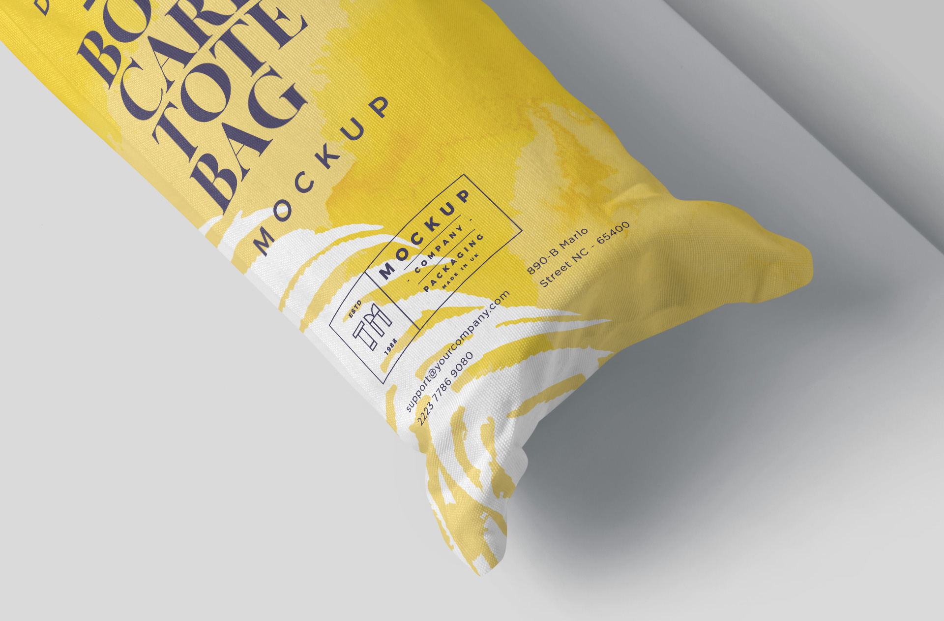 bottle tote bag mock-up