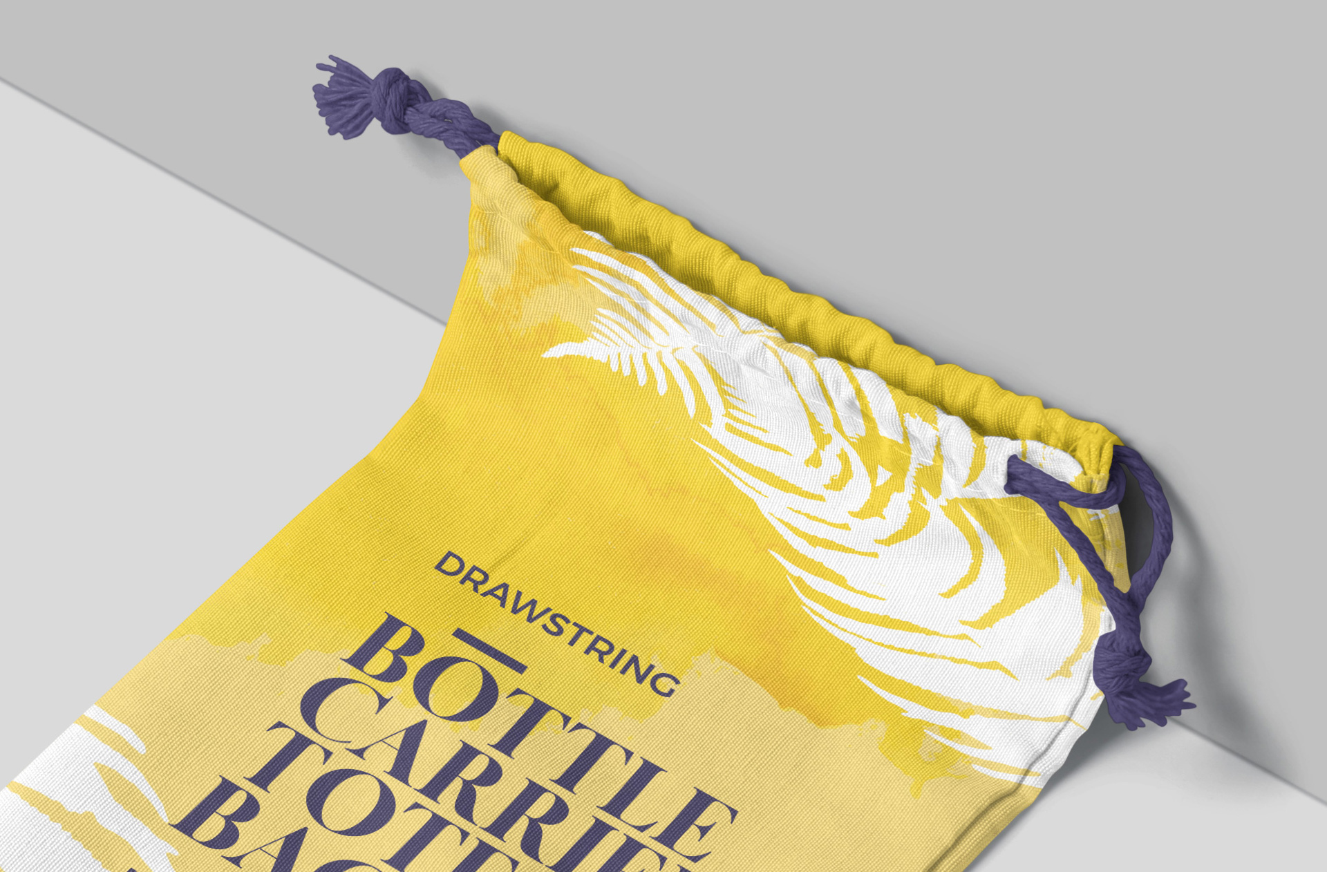 bottle tote bag mock-up
