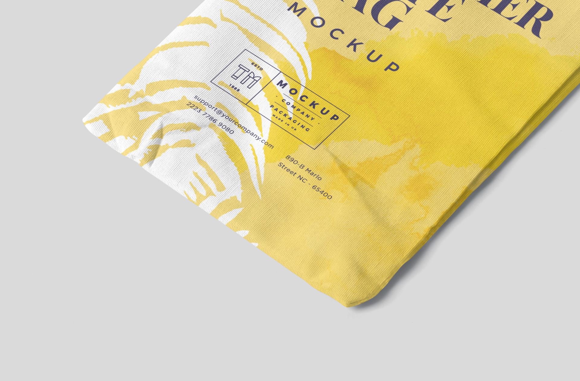 bottle tote bag mock-up