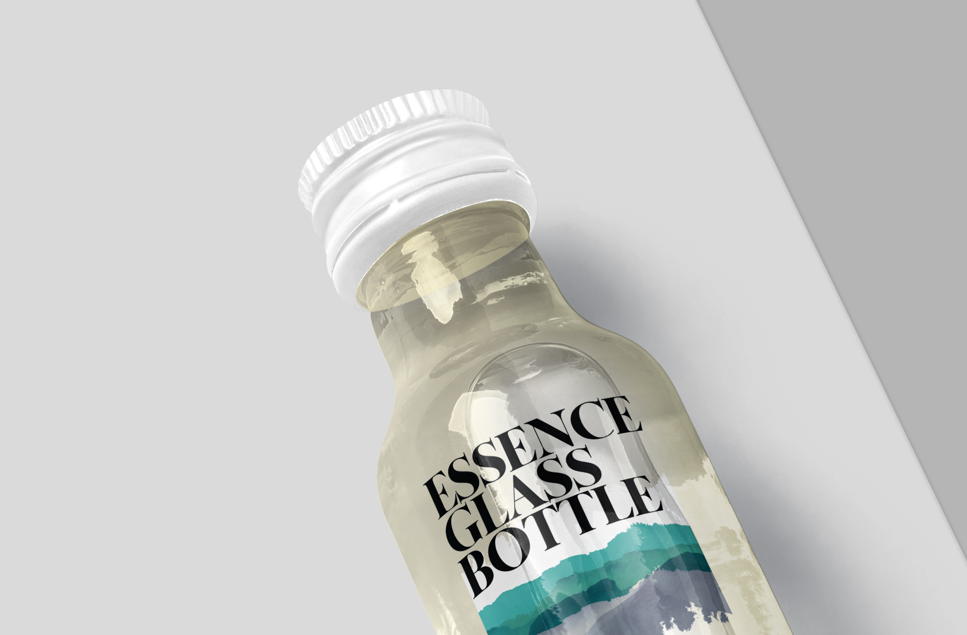 3D glass bottle mockup