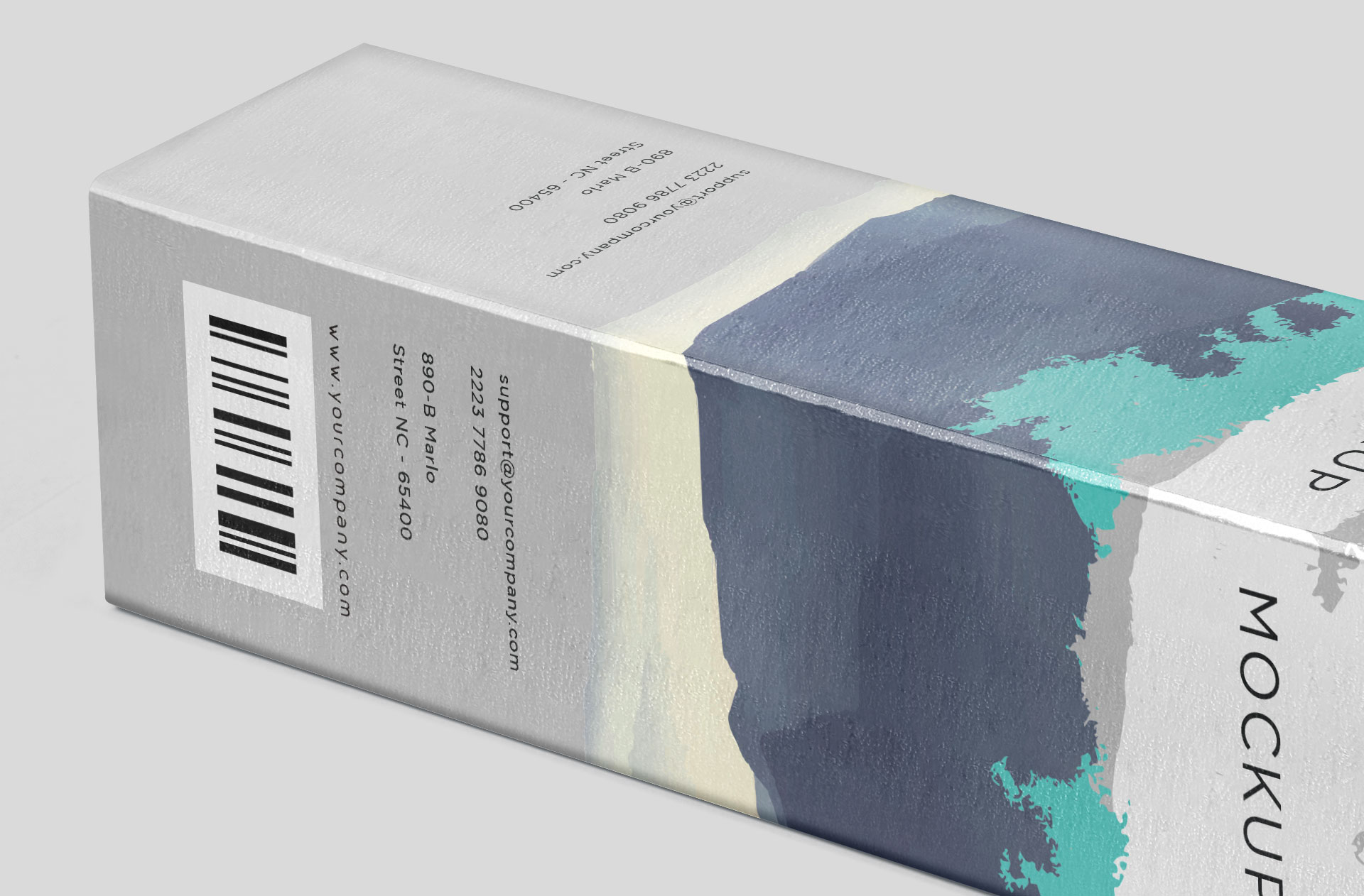 3D box packaging PSD