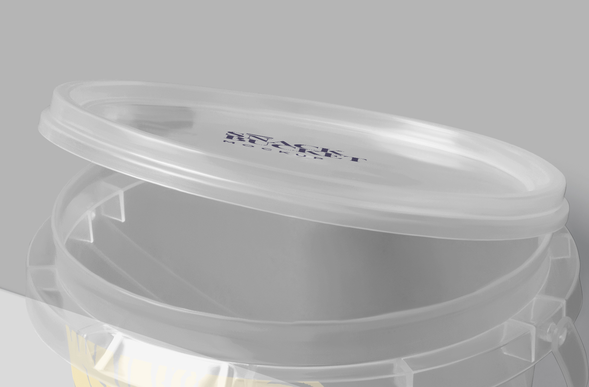 clear plastic tub mockup