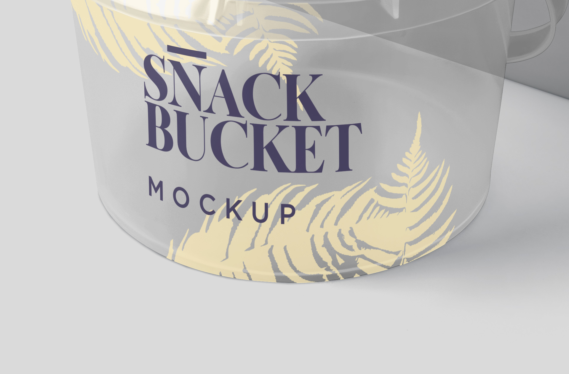 clear plastic tub mockup
