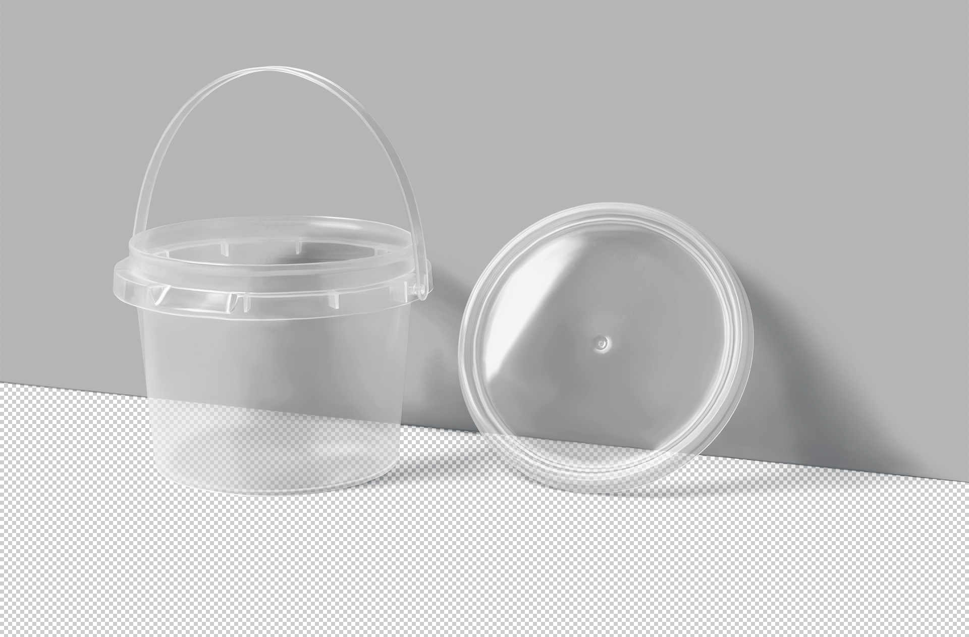 3D plastic container mockup