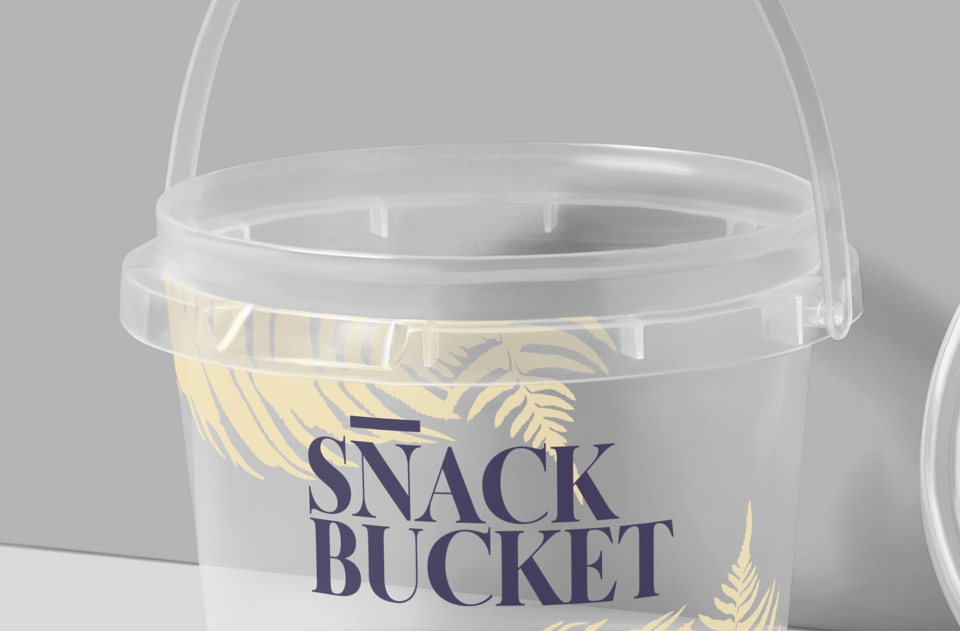 3D plastic container mockup