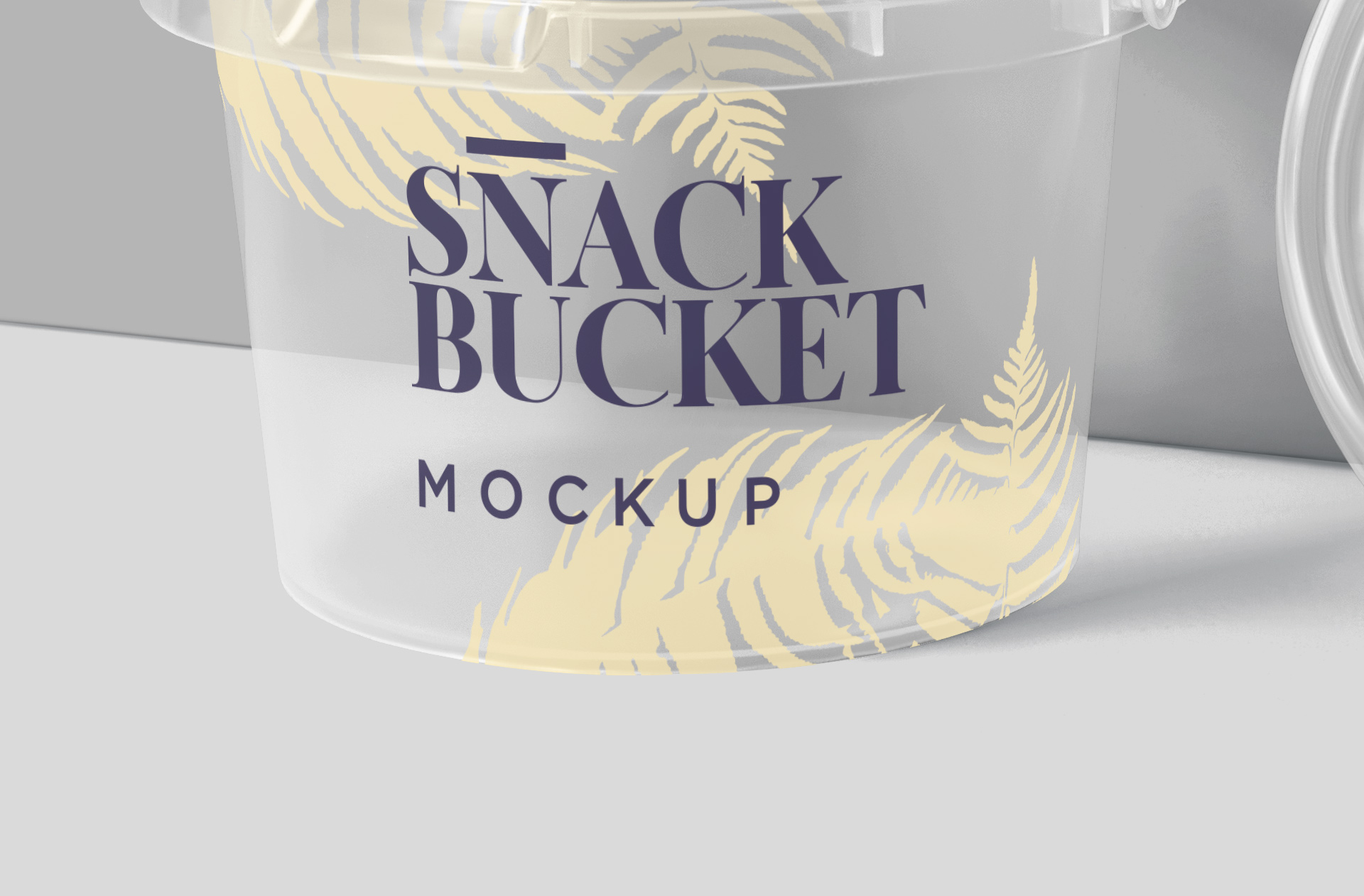 3D plastic container mockup