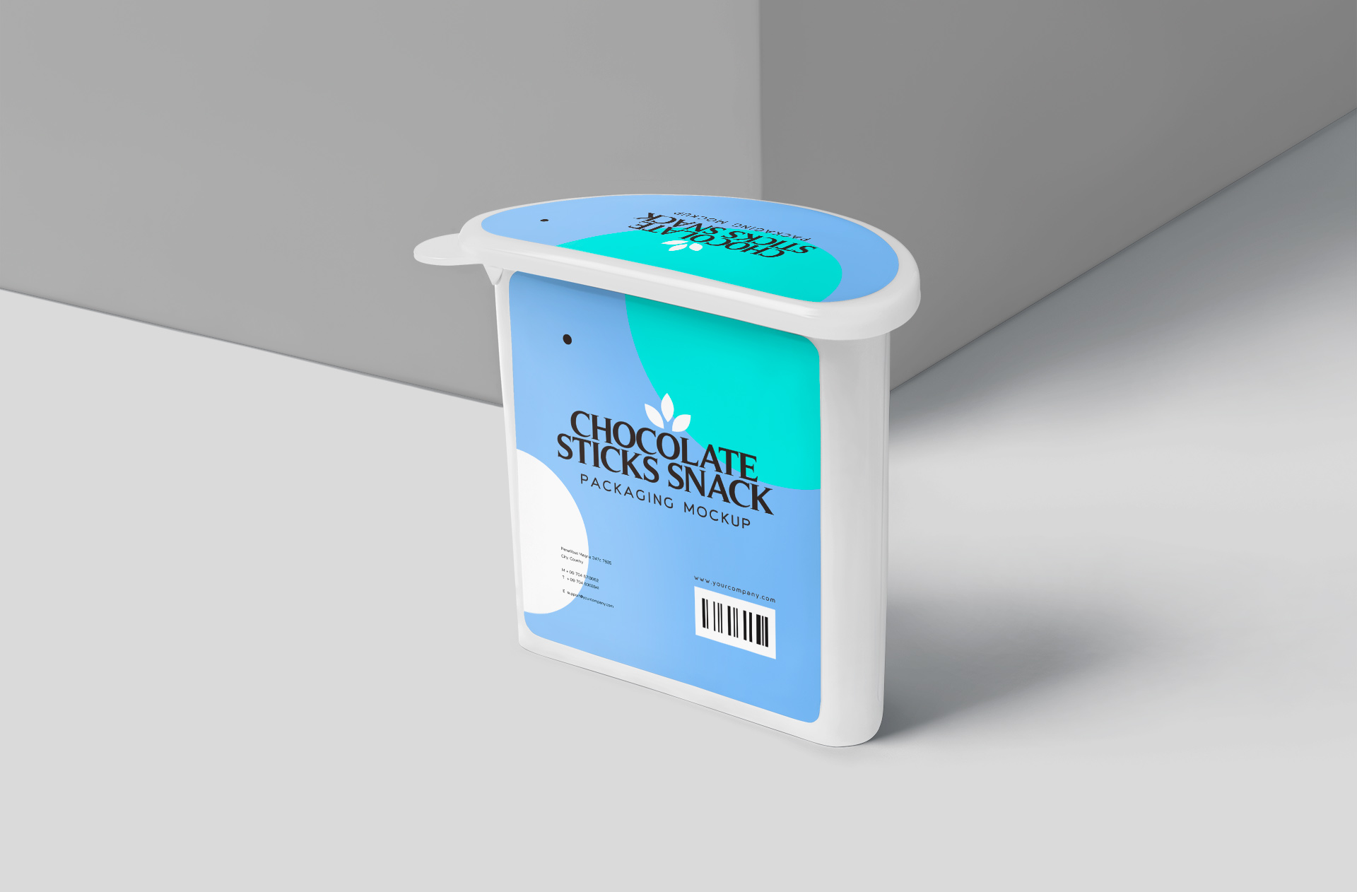 Editable Snack Cup Packaging Mockup for Branding