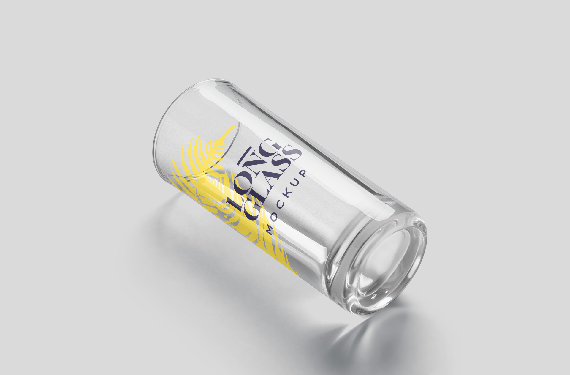 Floating Long Glass Mockup – High-Quality PSD