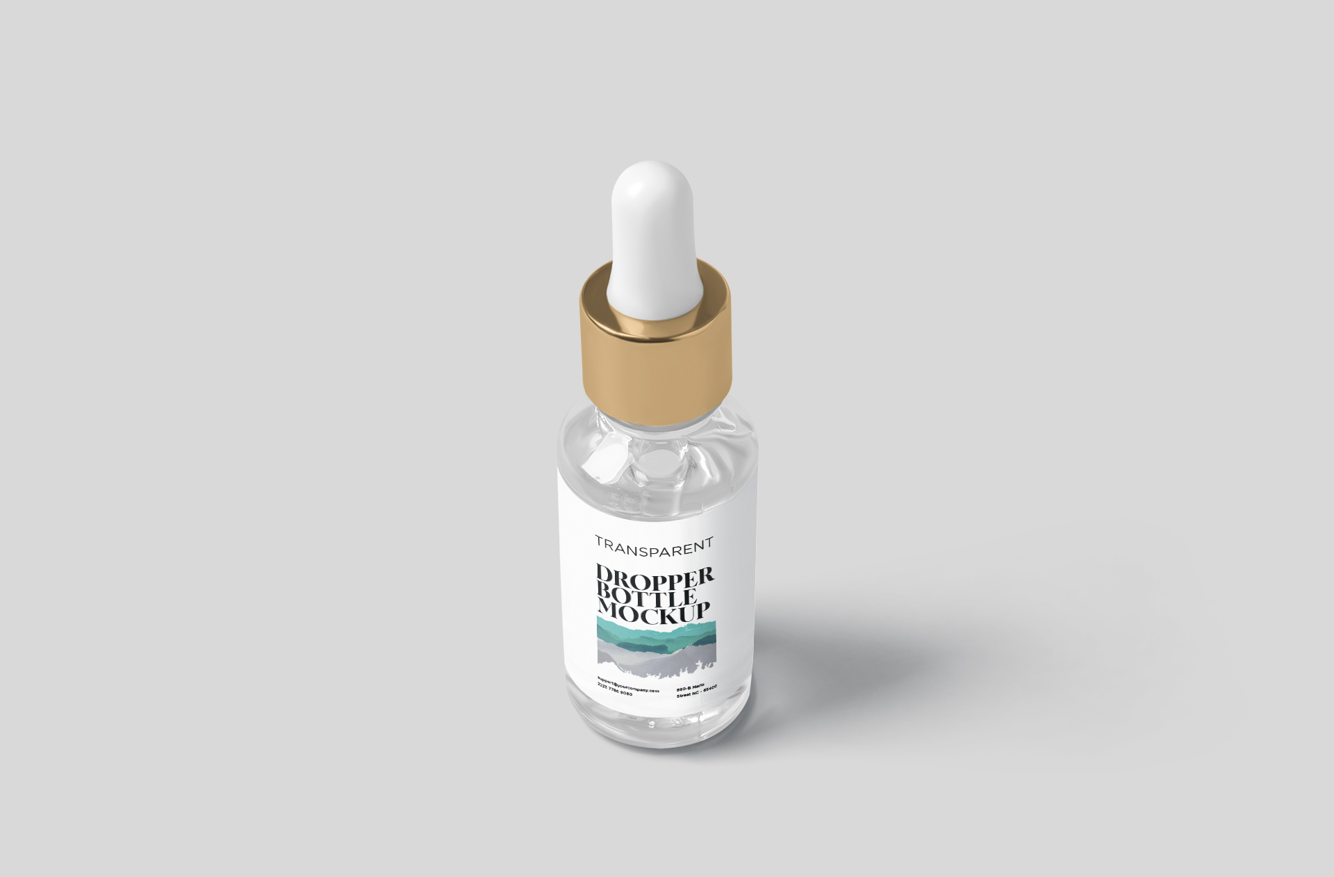 Realistic Essential Oil Dropper Bottle Mockup