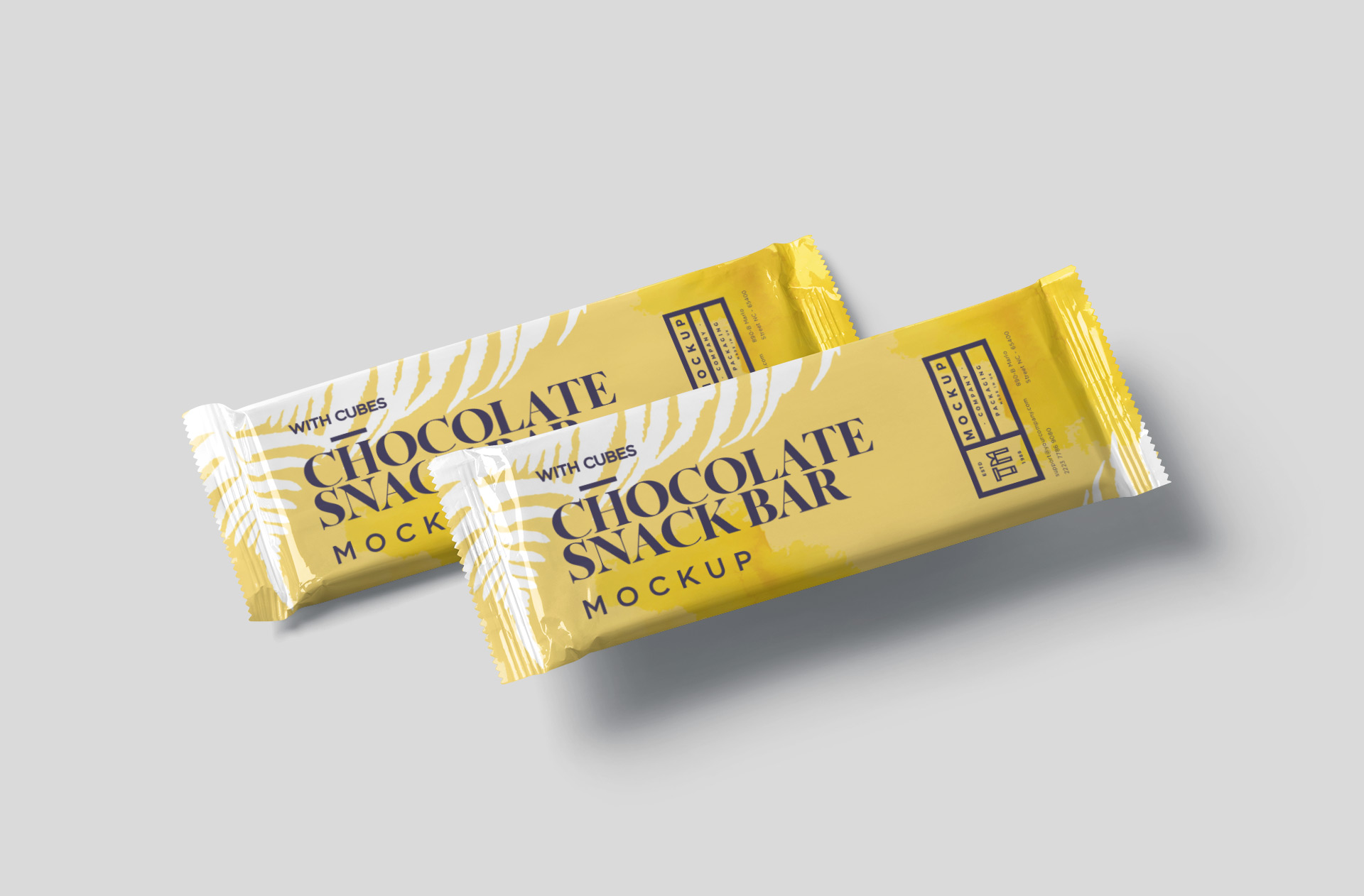 Chocolate Bar Mockup – Foil Wrapped Snack Packaging