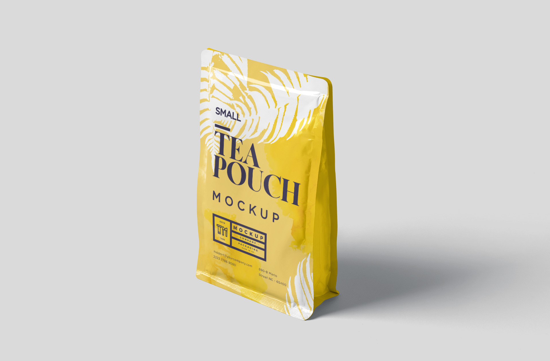 Stand-Up Tea Pouch Mockup – Customizable & Professional