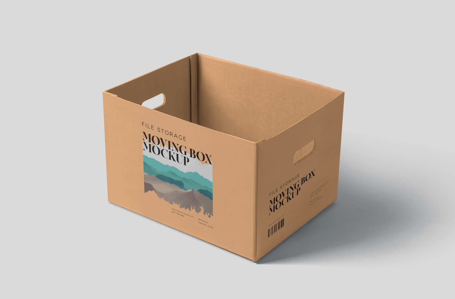 Moving Box Packaging Mockup – Realistic & Customizable