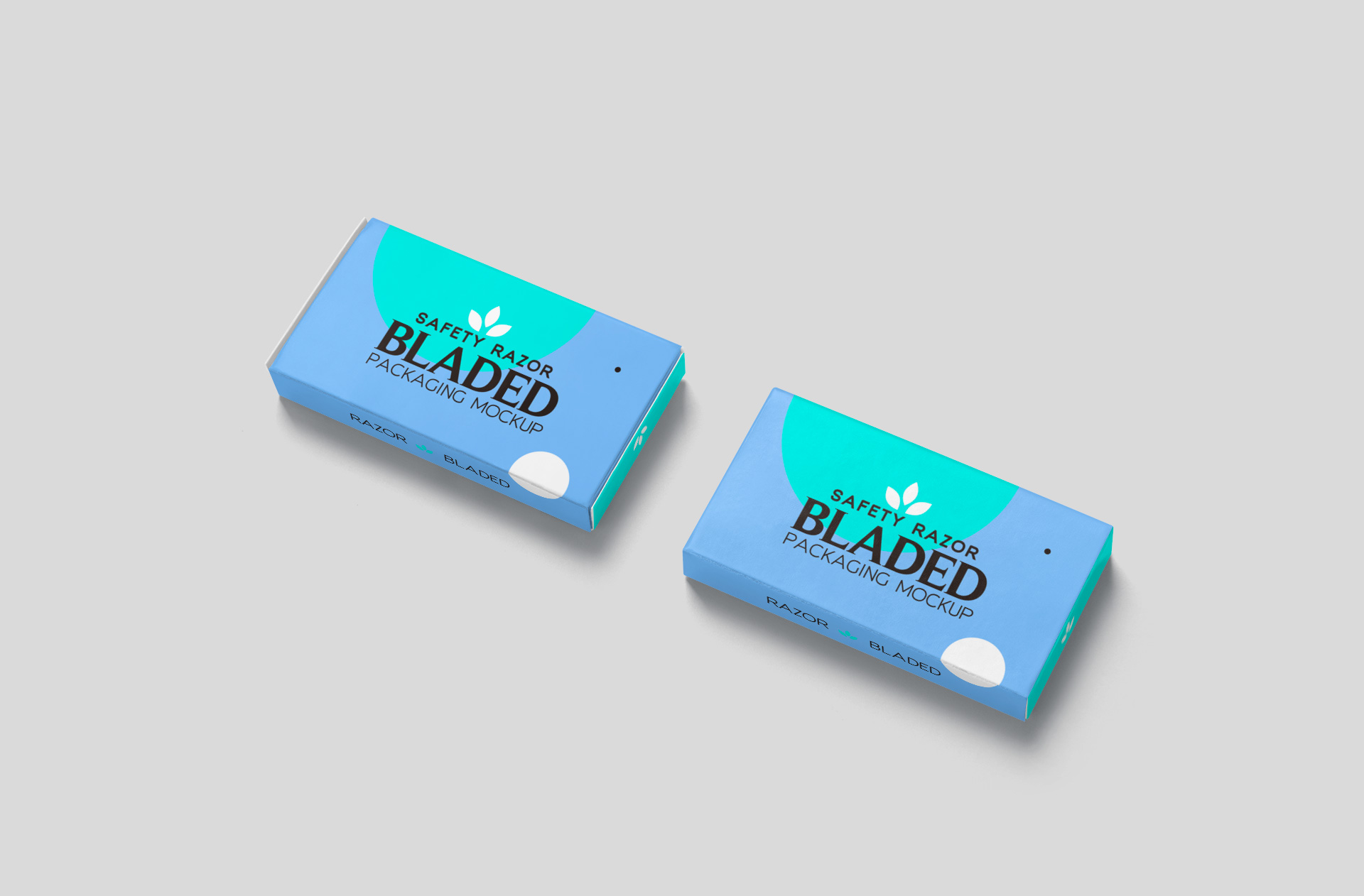 Front View Razor Blade Box Mockup – Editable PSD