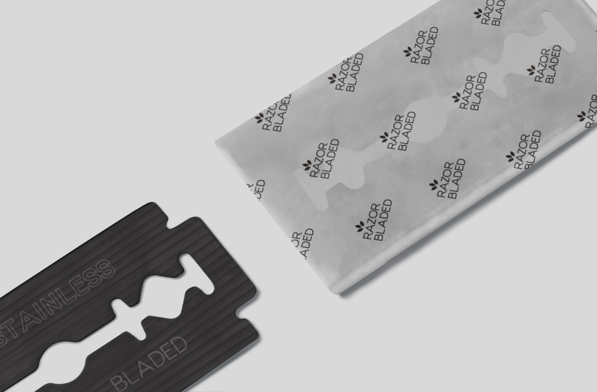 barber shop blade branding