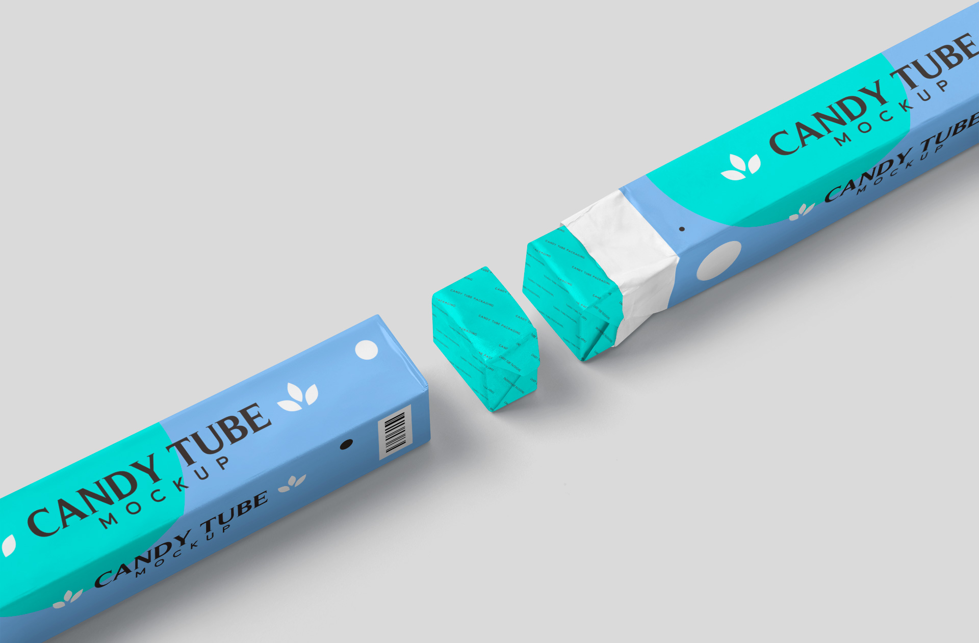 Realistic Candy Tube Packaging Mockup – PSD