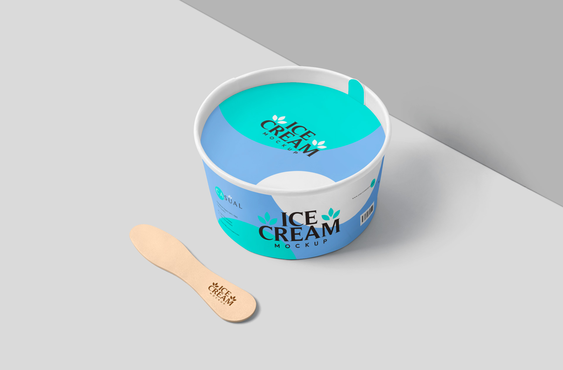 Top View Ice Cream Packaging Mockup