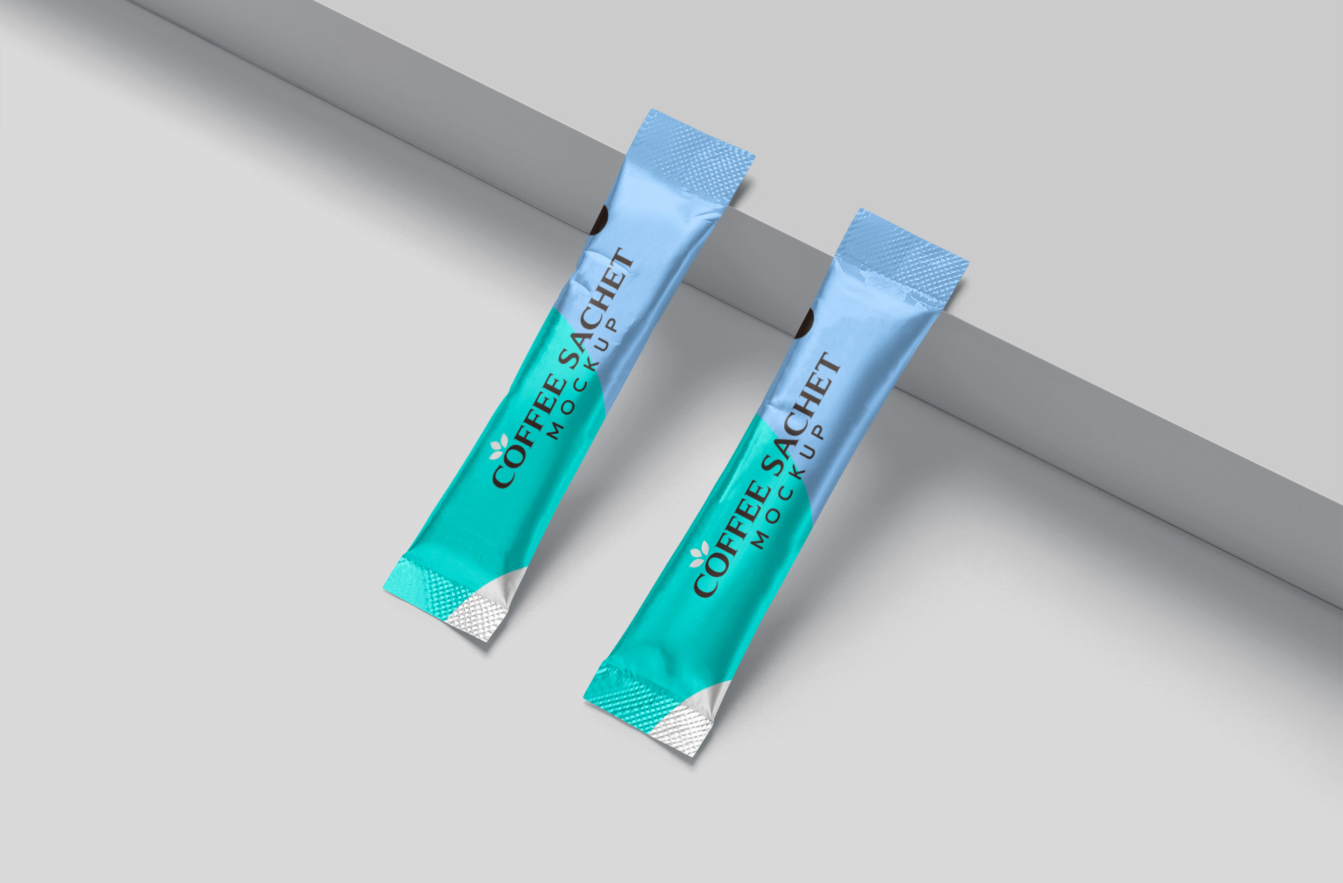 Top View Coffee Sachet Mockup