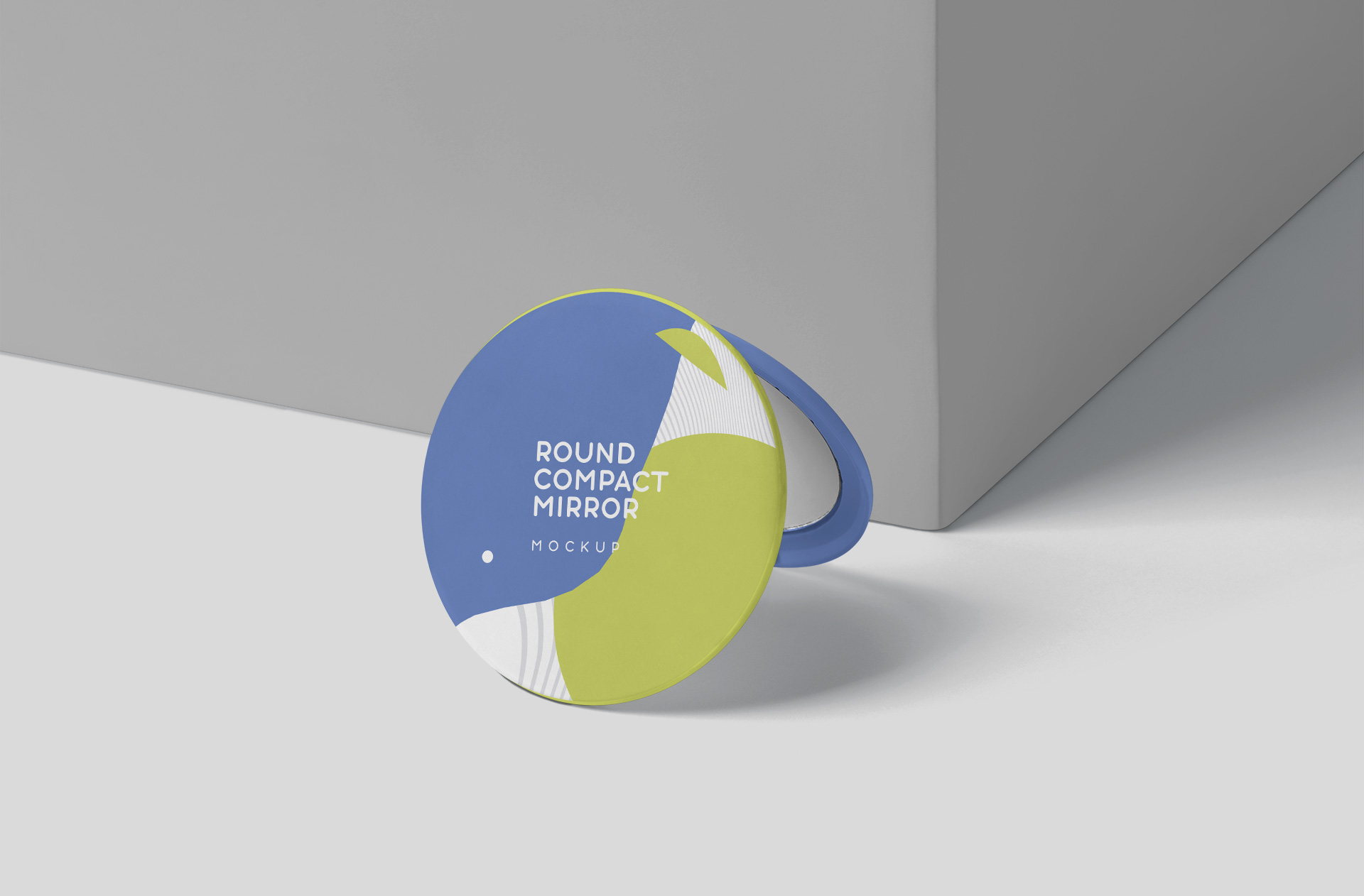 Round Compact Mirror Mockup – Standing Display