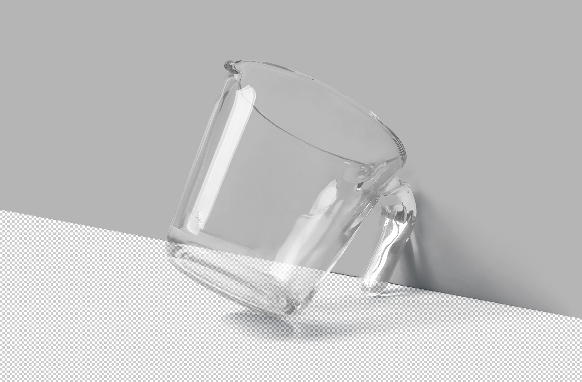 clear measuring cup mockup