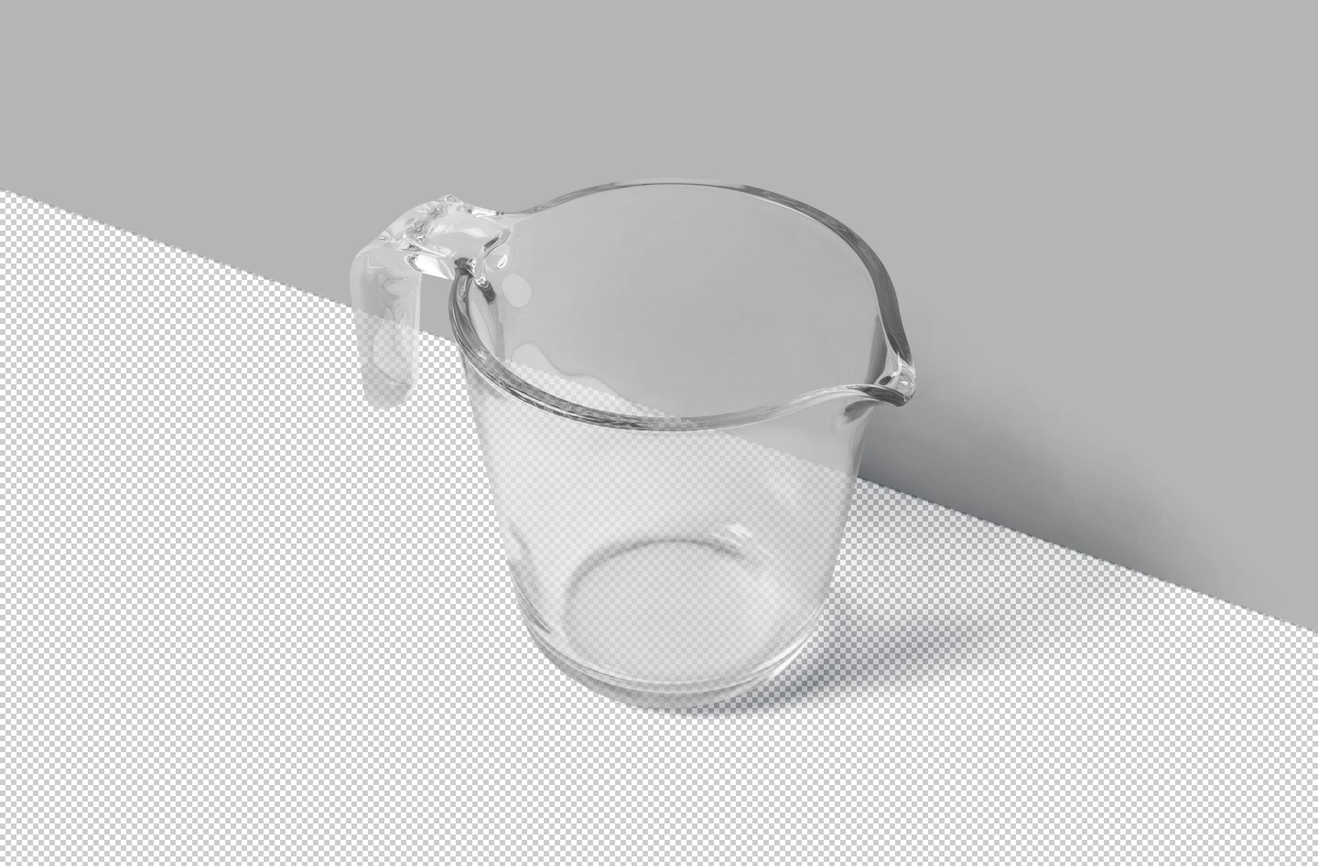 clear glass cup mock-up
