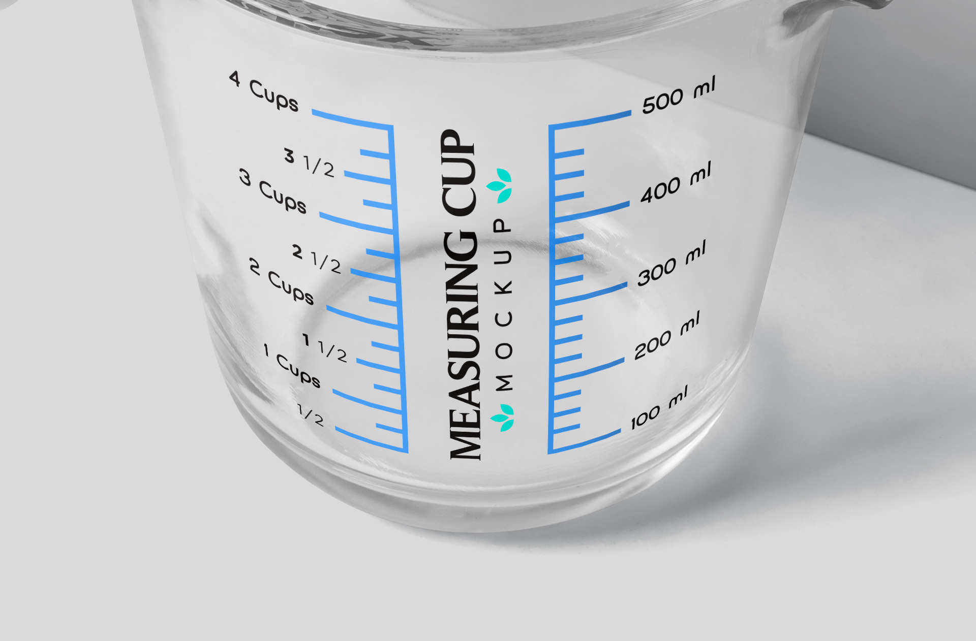 clear glass cup mock-up