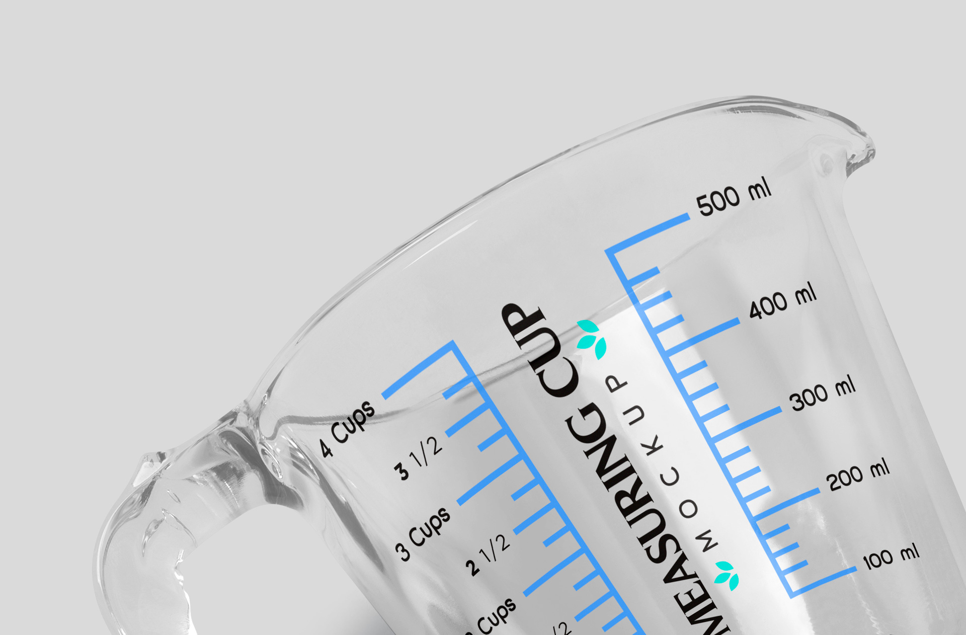 clear glass cup mock-up