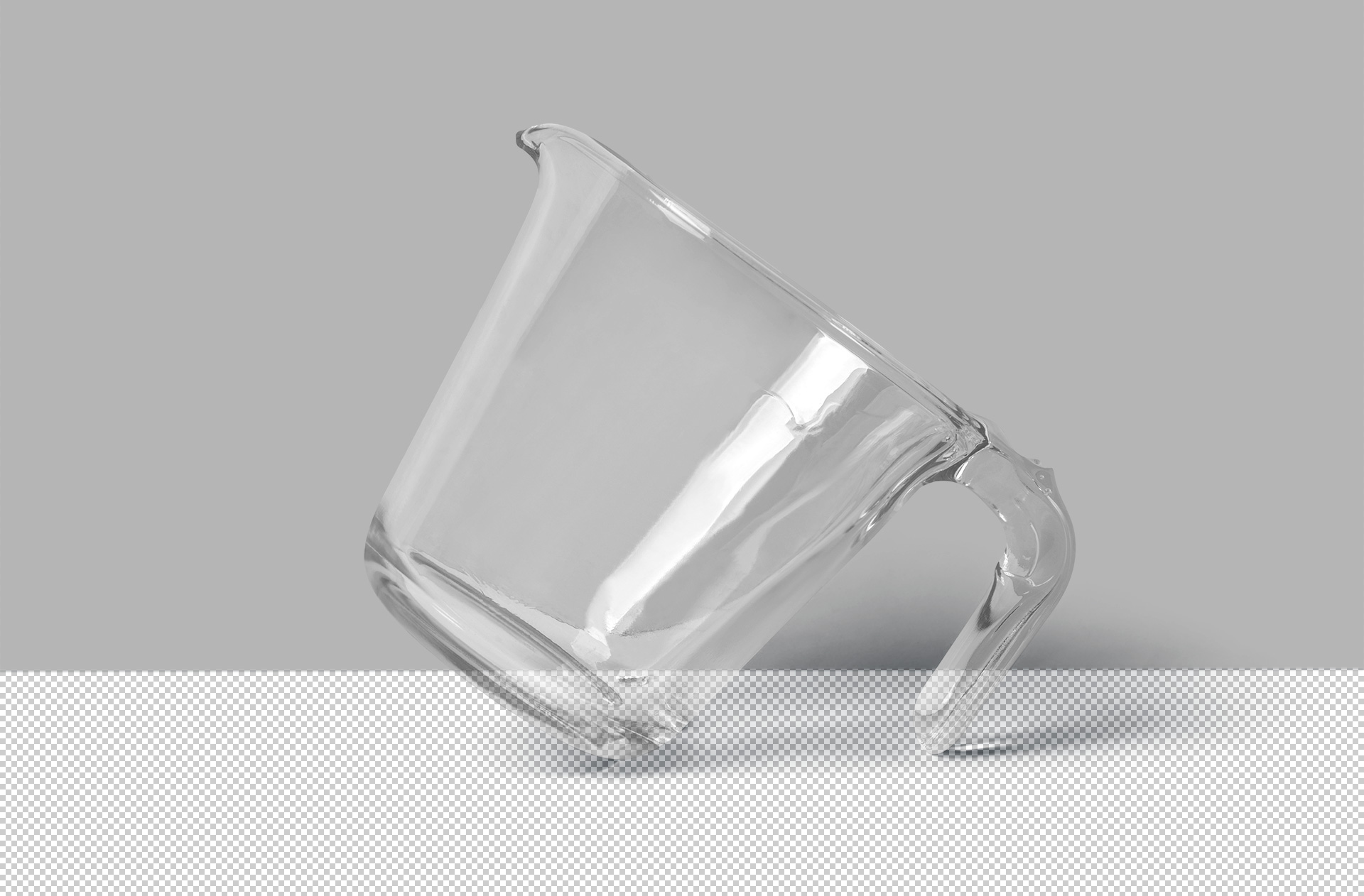 clear glass cup mock-up
