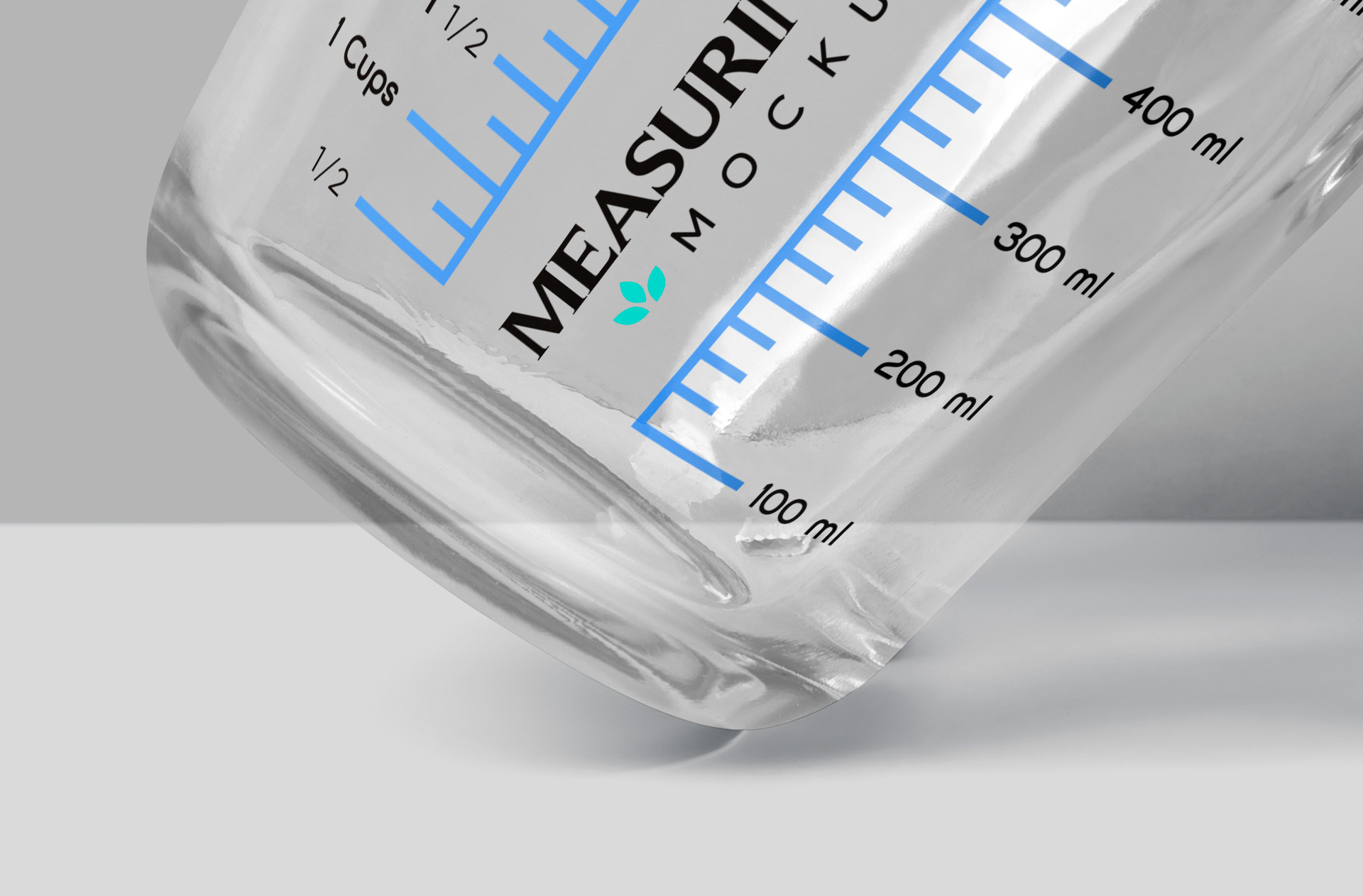 clear glass cup mock-up