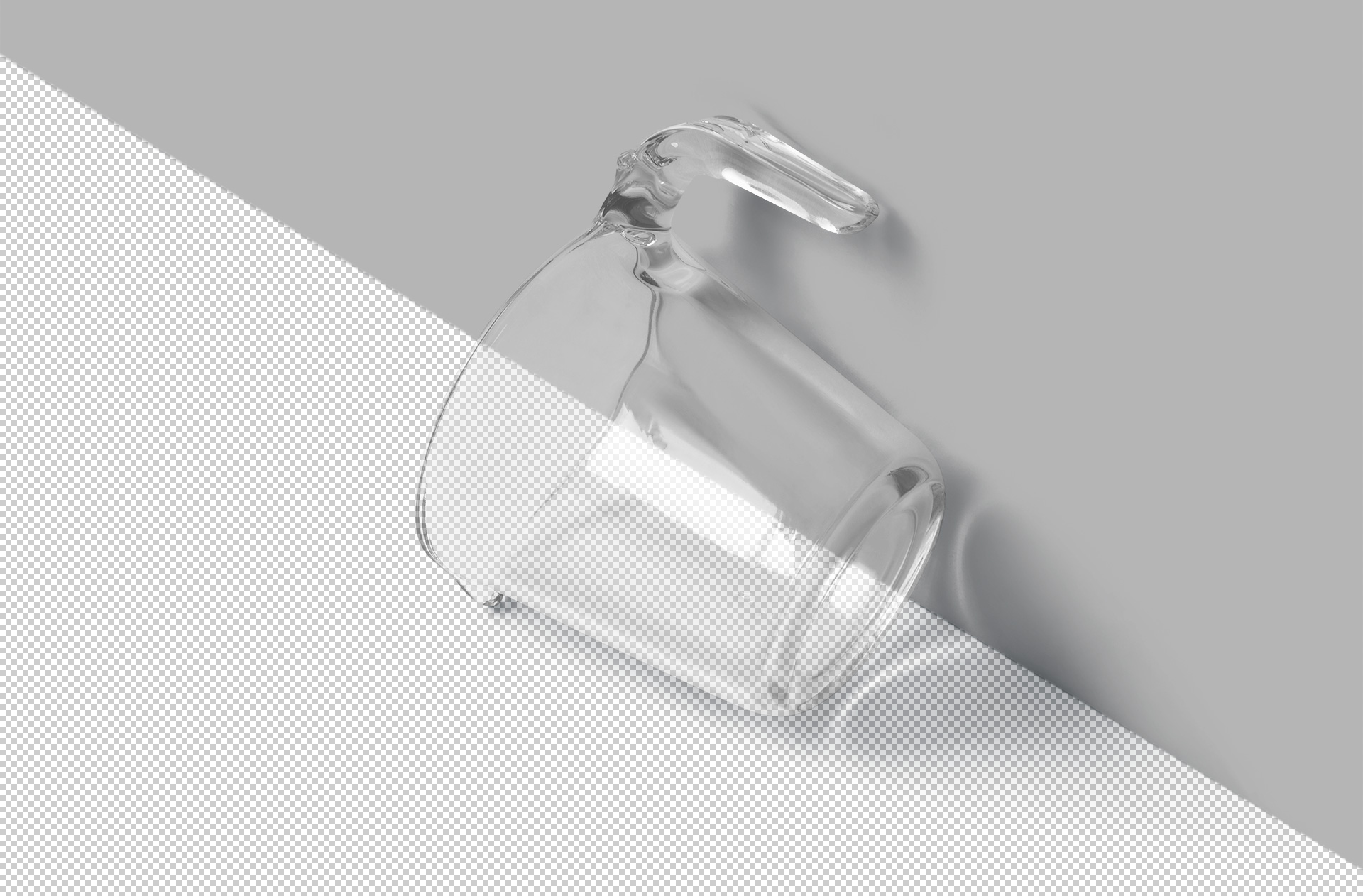 clear glass cup mock-up