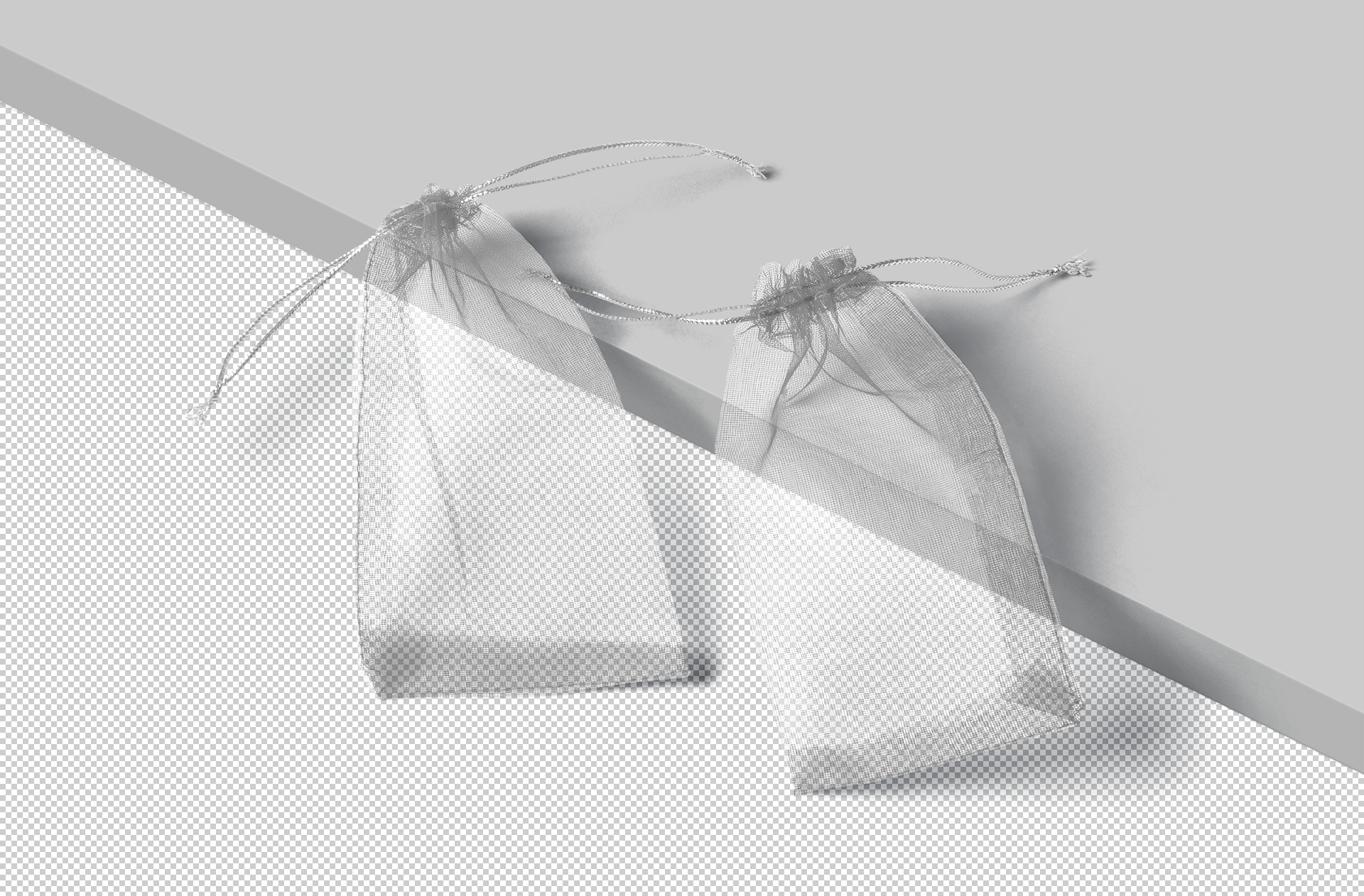 branding drawstring pouch mockup