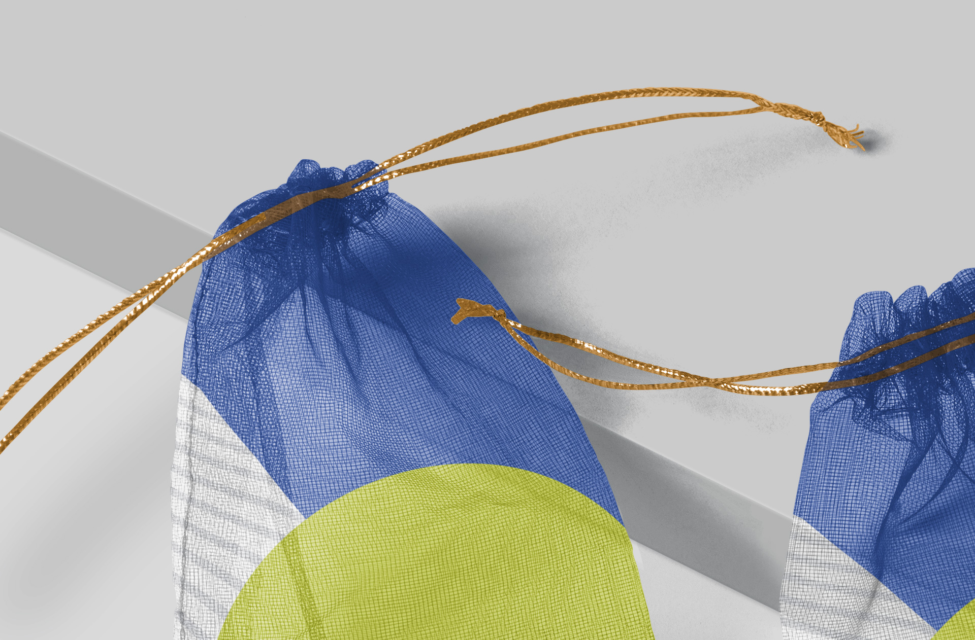 branding drawstring pouch mockup